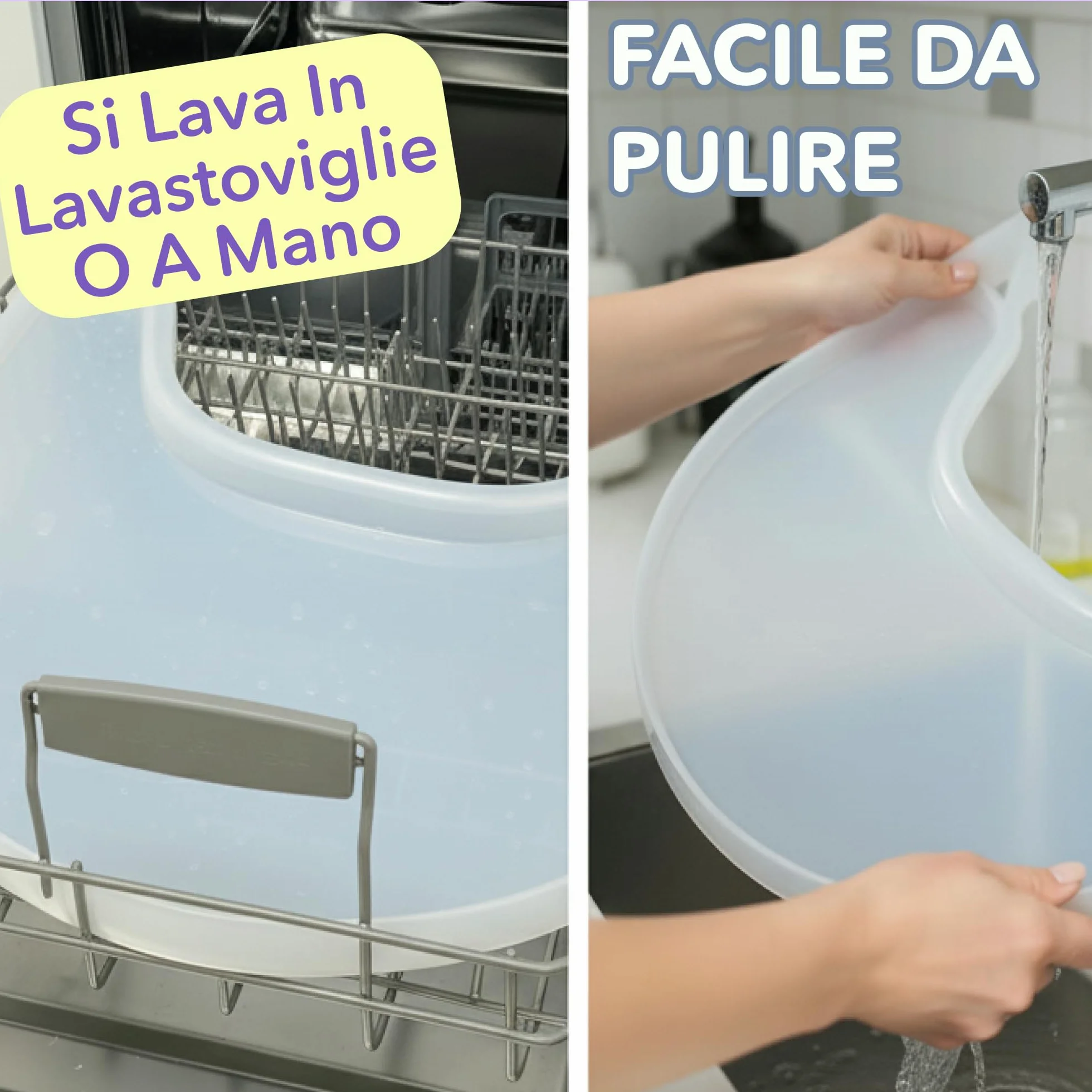 Vassoio per Seggiolone Stokke Tripp Trapp – Chiaro – Senza Baby Set Necessario. Superficie Antiscivolo per Ventose. A Scatto. Senza BPA