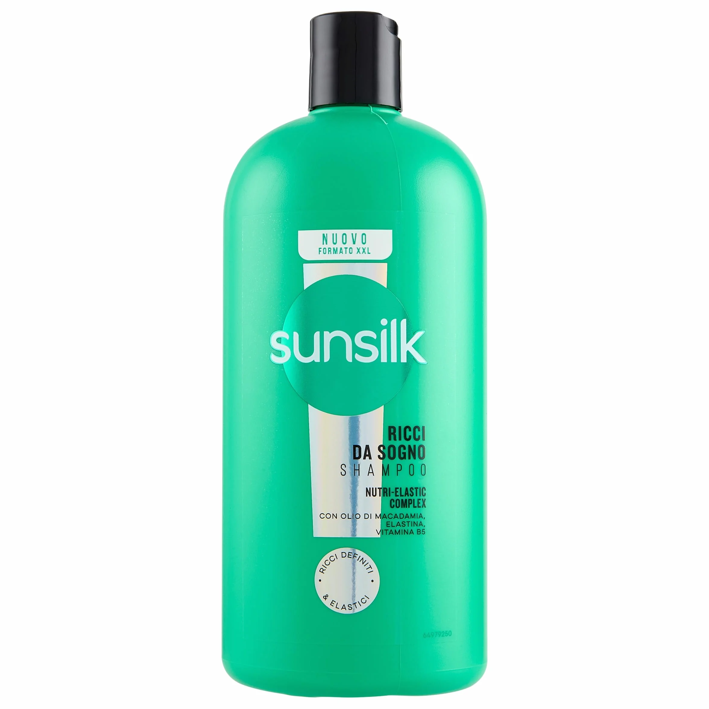 Sunsilk, Shampoo Ricci da Sogno, Shampoo per Capelli Ricci Definiti ed Elastici, Formula Arricchita con Nutri-Elastic Complex 250ml con Olio di Macadamia, Elastina e Vitamina B5, Formato XXL 810ml