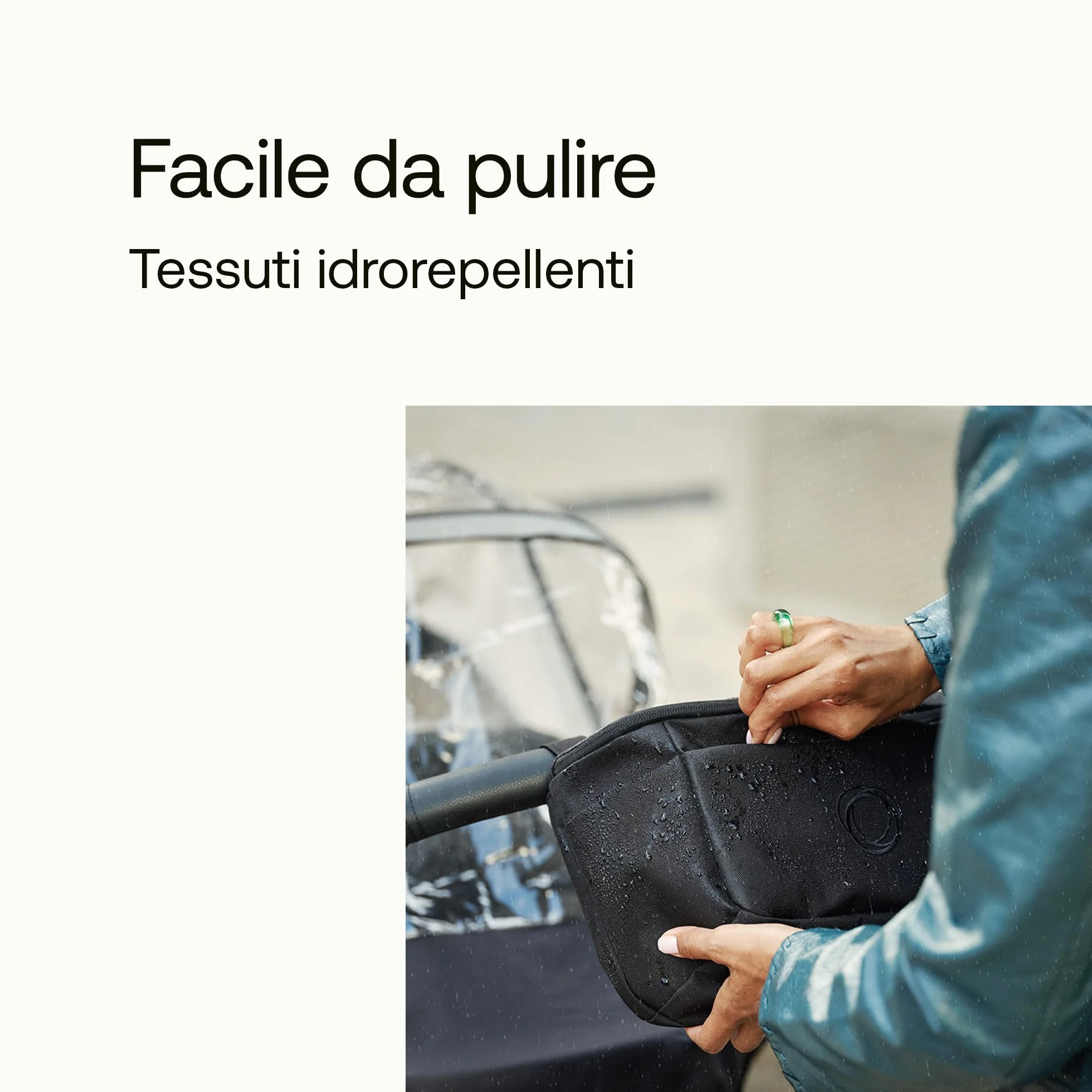 Bugaboo Organizer Multitasche Passeggino, Compatto e con Tasche Facili da Raggiungere, Accessorio Indispensabile per gli Oggetti Essenziali del Tuo Bambino, in Grey Melange