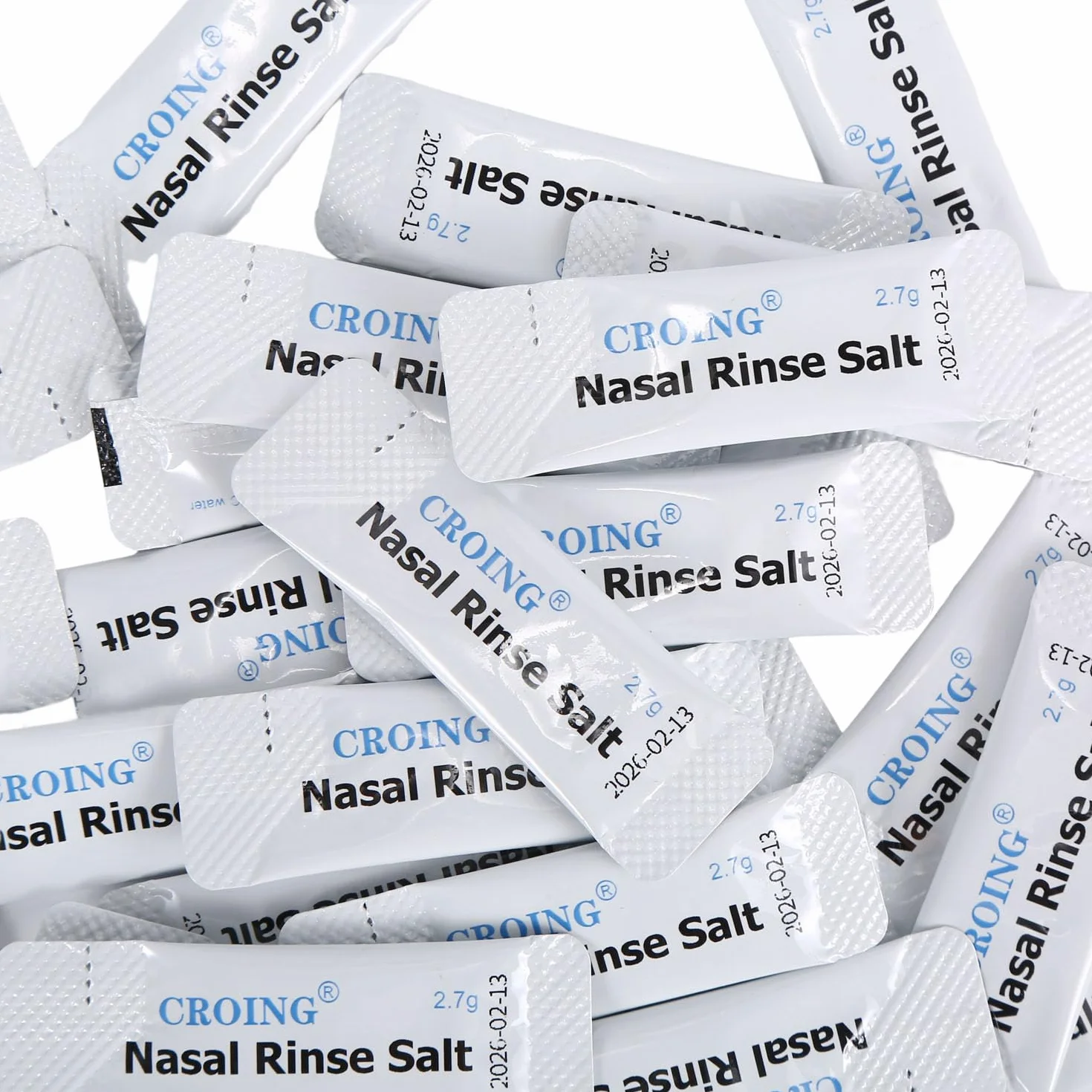 CROING 160 x Sale Lavaggio Nasale per Pulizia & Irrigazione del Naso, Lavaggi Nasali, Irrigatore Nasale, Irrigazione Nasale, Neti Pot, Sinus Rinse, Neti Lota