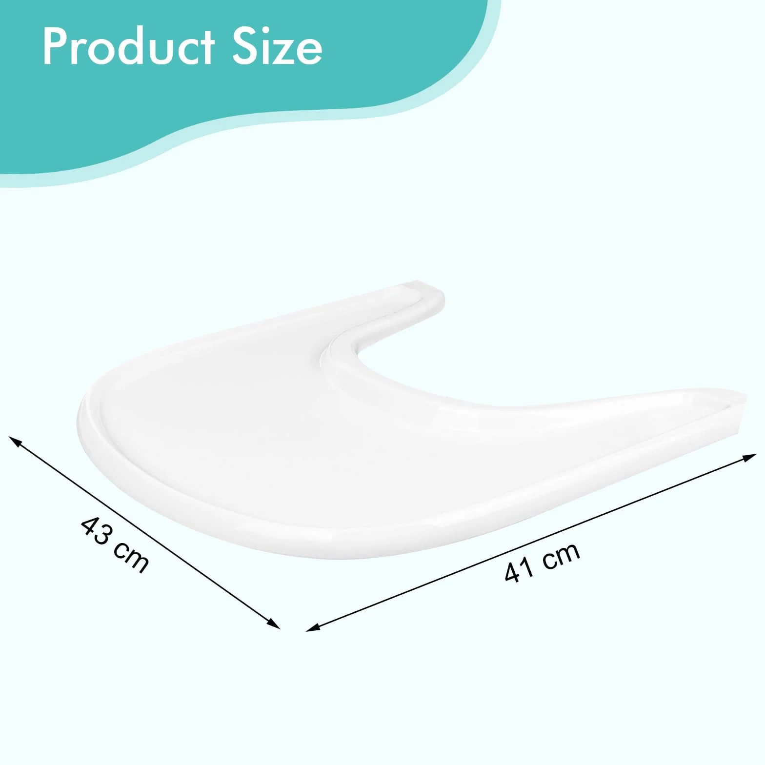 Vassoio compatibile con Stokke Tripp Trapp, tray accessori per seggiolone, per il bambino 6-36 mesi, facile da assemblare, al 100% senza BPA, bianco