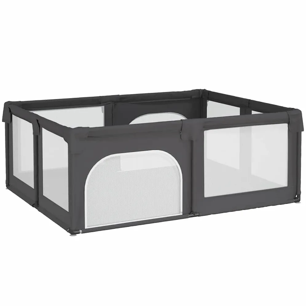 vidaXL Box per Bambini con 2 Porte Grigio Scuro Tessuto Oxford