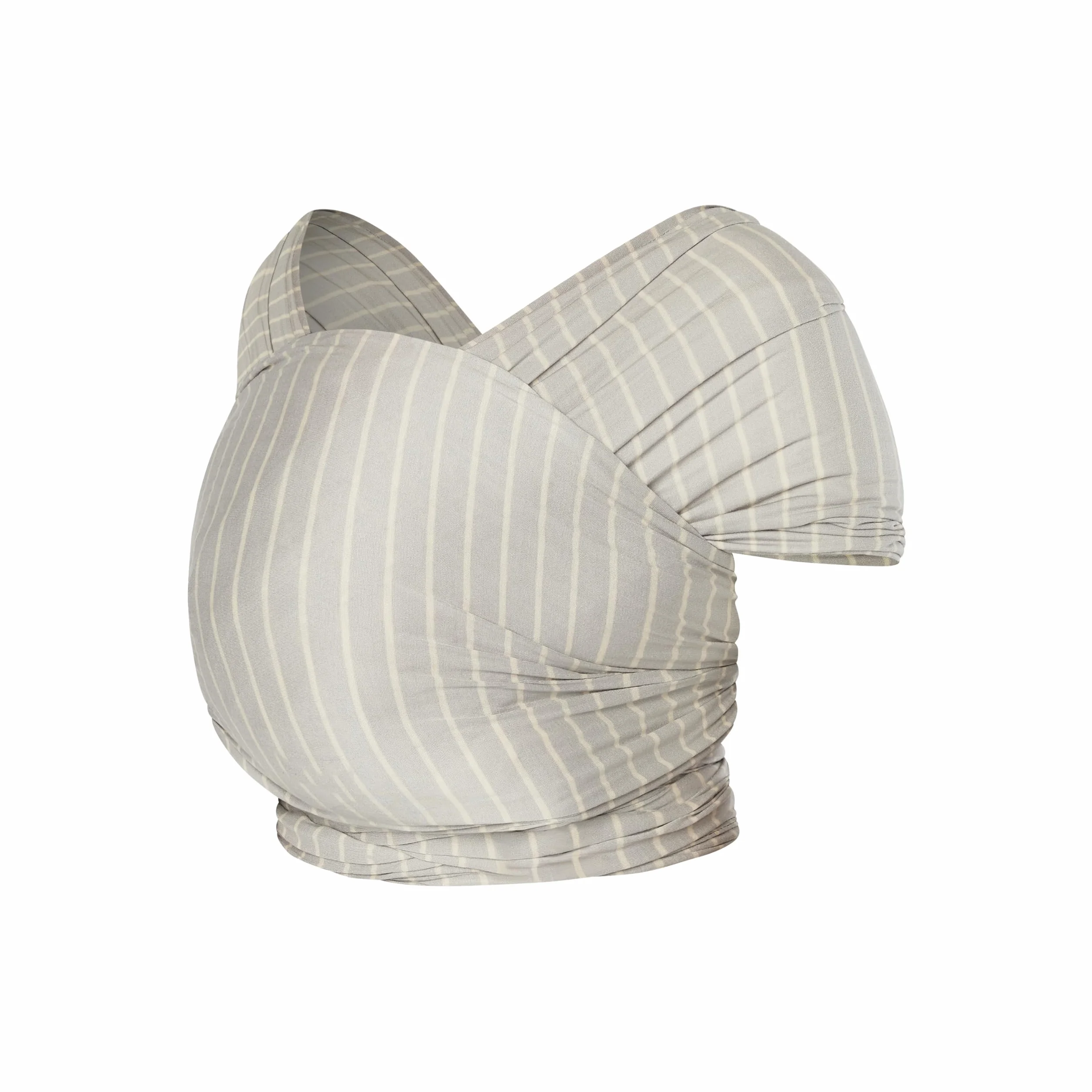 Ergobaby Fascia Neonato Porta Bebe per 0 Mesi Neonati a 11kg, Estiva Traspirante Ergonomica Elastica, Sustainable Knit, Strisce Grigie (Grey Stripes)