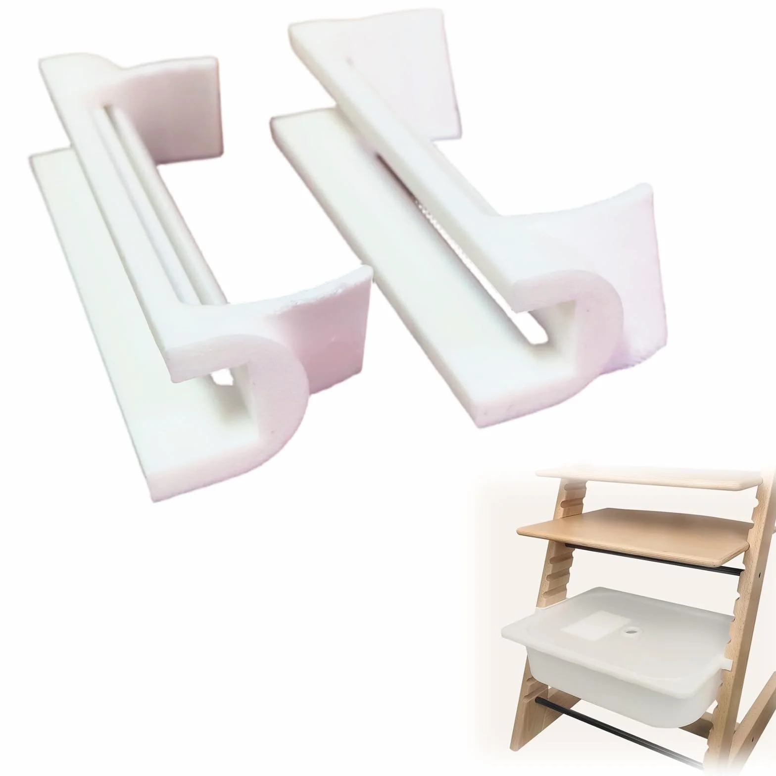 Adattatore Adatto per Stokke TrippTrapp compatibile con Ikea Trofast Scatola di Plastica, Soluzione Organizer Salvaspazio, Fissaggio per Seggiolone (Usare con coperchio)