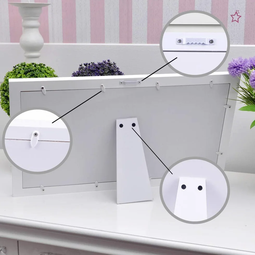 Cornice per impronte Bambino e Neonato Kit Impronta per Mani e Piedi del Neonato - Cornice per foto a inchiostro Porta Bracciali di Nascita Portafoto Regalo perfetto per bambini #5