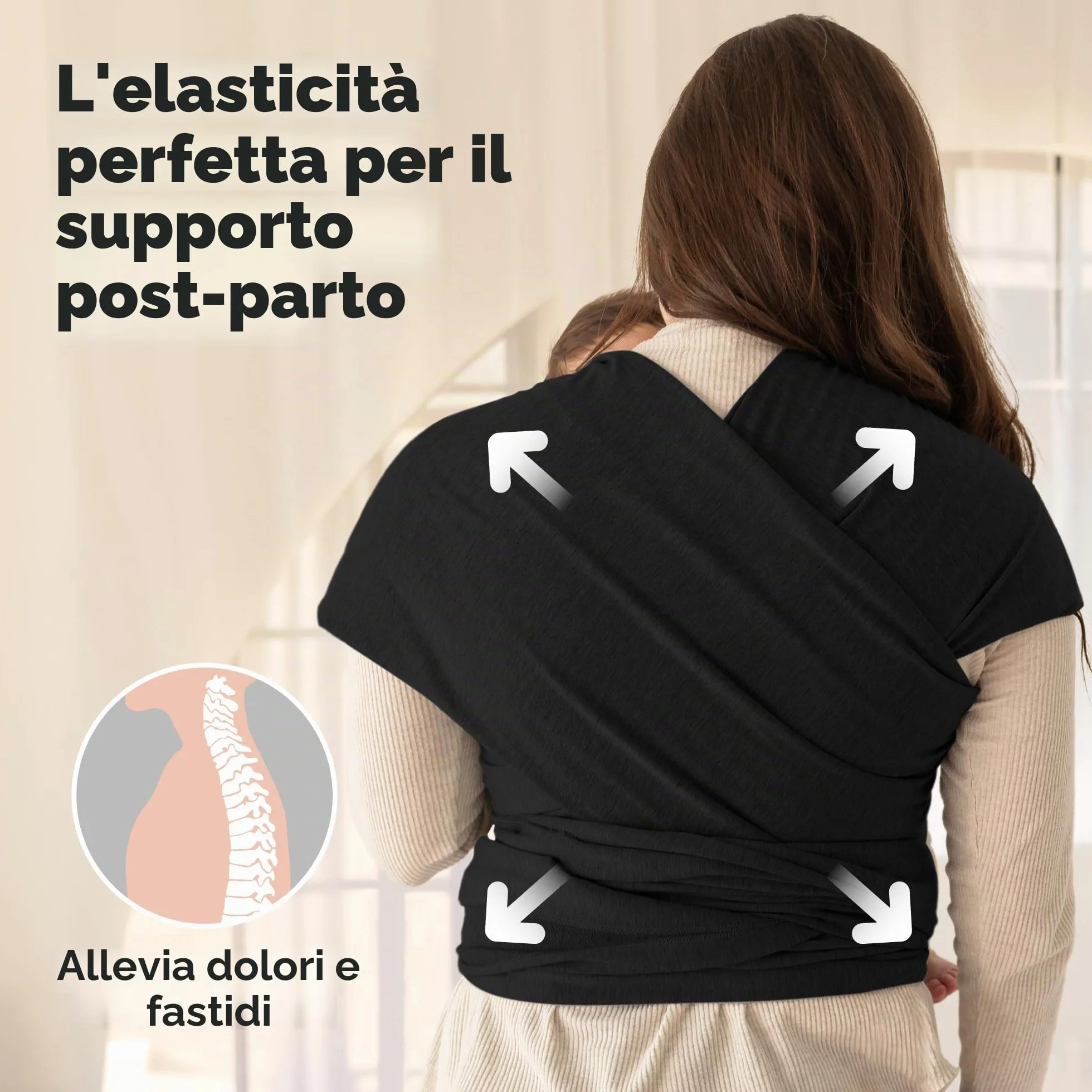 KeaBabies Baby Wrap Carrier - Tutto in 1 Original Baby Carrier Fascia da Neonato a Bambino, Facile da Indossare, Legatura Senza Mani, Leggero, Impacchi per Bambini Traspiranti (Trendy Black)
