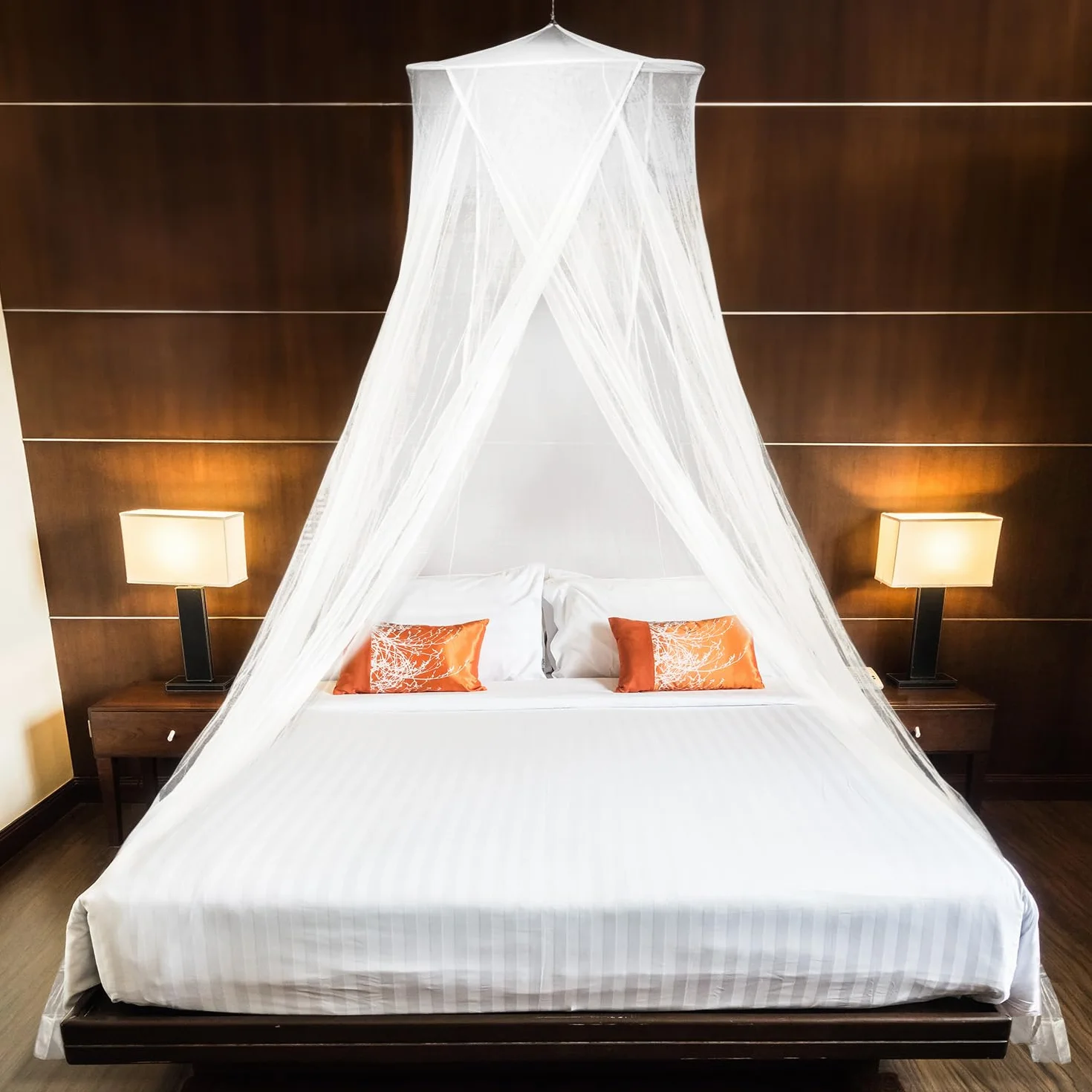 MEKKAPRO Zanzariera Letto Matrimoniale XL, Zanzariera da Letto Matrimoniale a Baldacchino, Culle o Amache, Zanzariera per Letto Matrimoniale con 2 Aperture, Contro Mosche, Vespe e Altri Insetti
