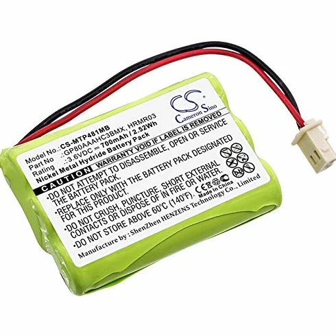 TECHTEK Batteria 700mAh compatibile con [Fisher-Price] J2457, J2458, M6163, TEL10160, per [Motorola] MBP33S, MBP33SPU, MBP33XL, MBP33XLPU, MBP36PU, MBP36S, MBP36SPU, MBP481, MBP482, MBP483, MBP48 FBA