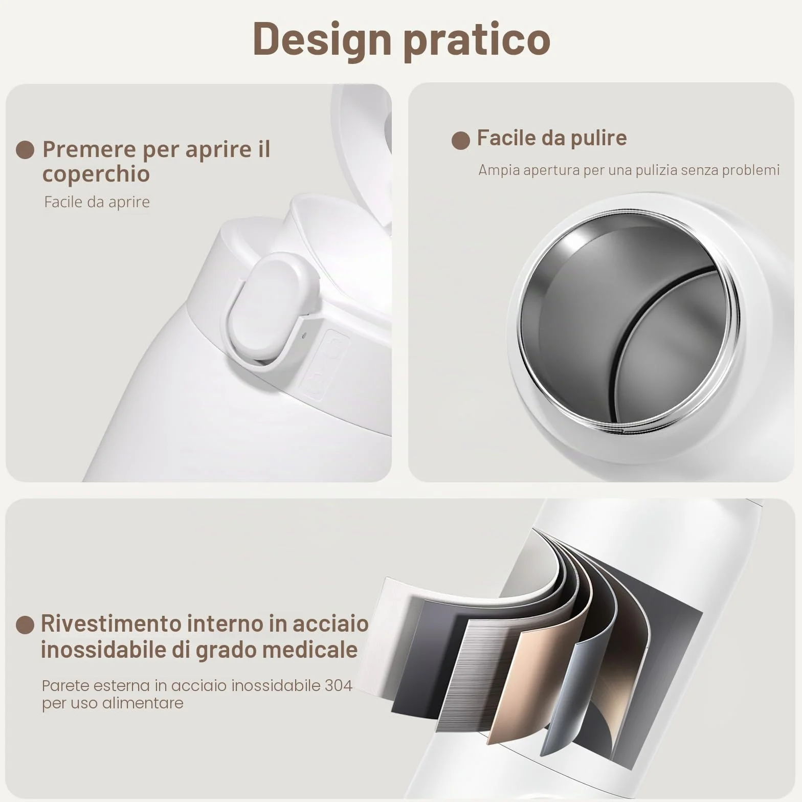 Scaldabottiglie portatile elettrico a riscaldamento rapido ricaricabile (500 ml) con indicatore LED per latte materno e acqua, per auto, campeggio e viaggi