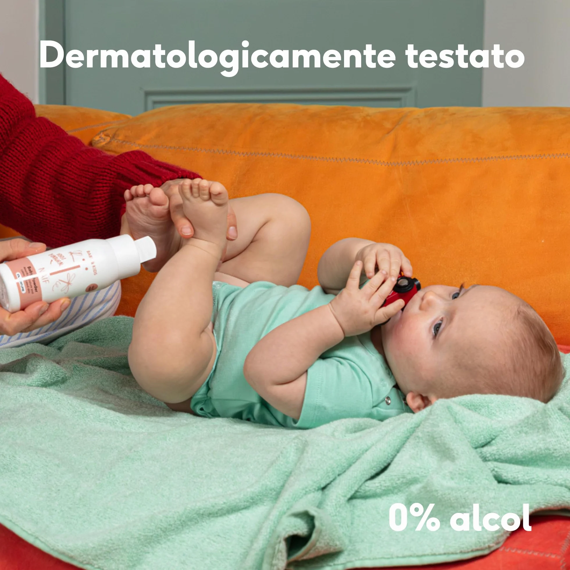 Naïf - Talco per bambini - 100% naturale a base di riso - Adatto ai neonati - 0% profumo - Dermatologicamente testato - Di origine naturale-80 g