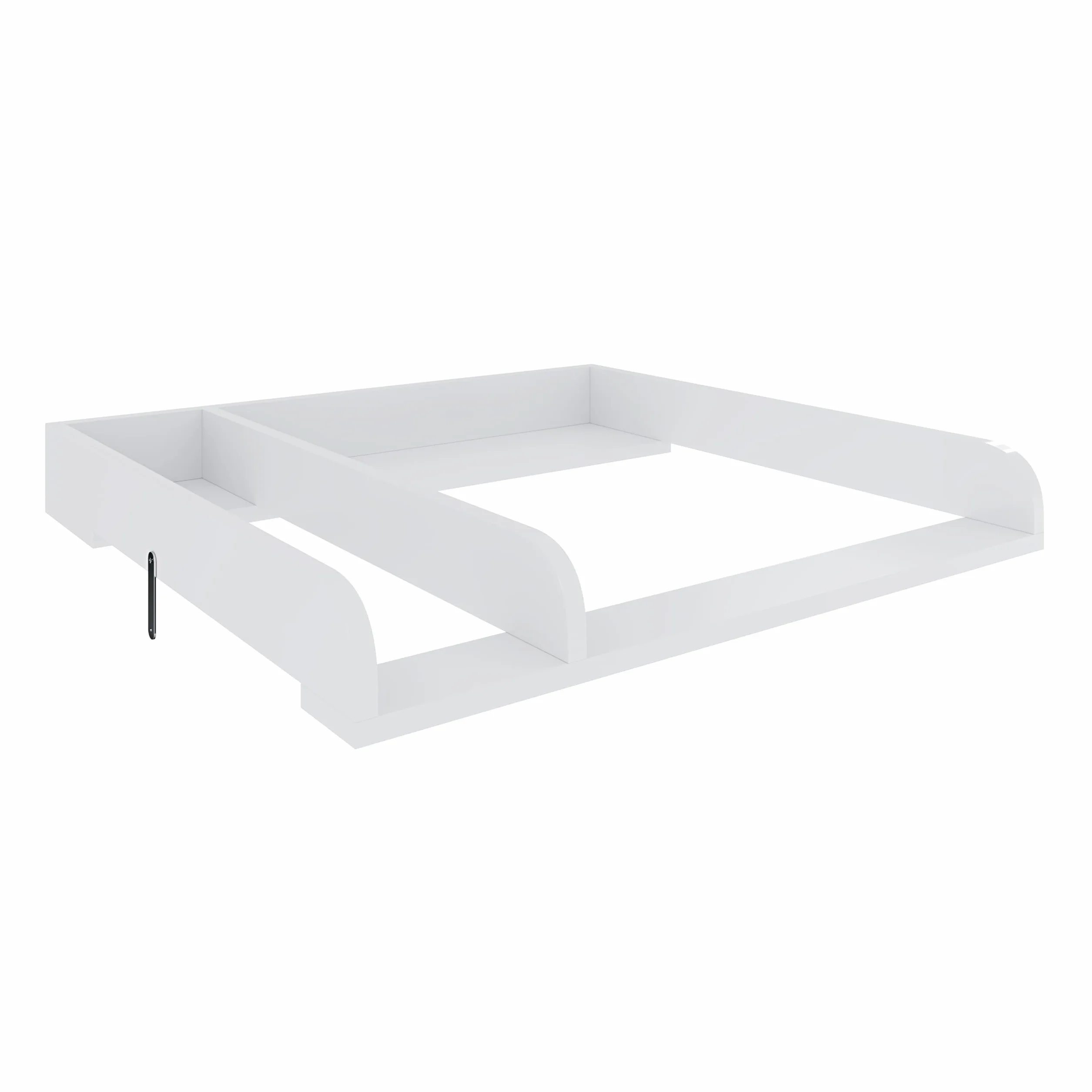 Fasciatoio Universale Per Cassettiera Piano Con Divisorio Rimovibile Angoli Arrotondati Pratico Salvaspazio Fissaggio Sicuro e Facile 80 x 74.5 x 8.5 Cm Bianco