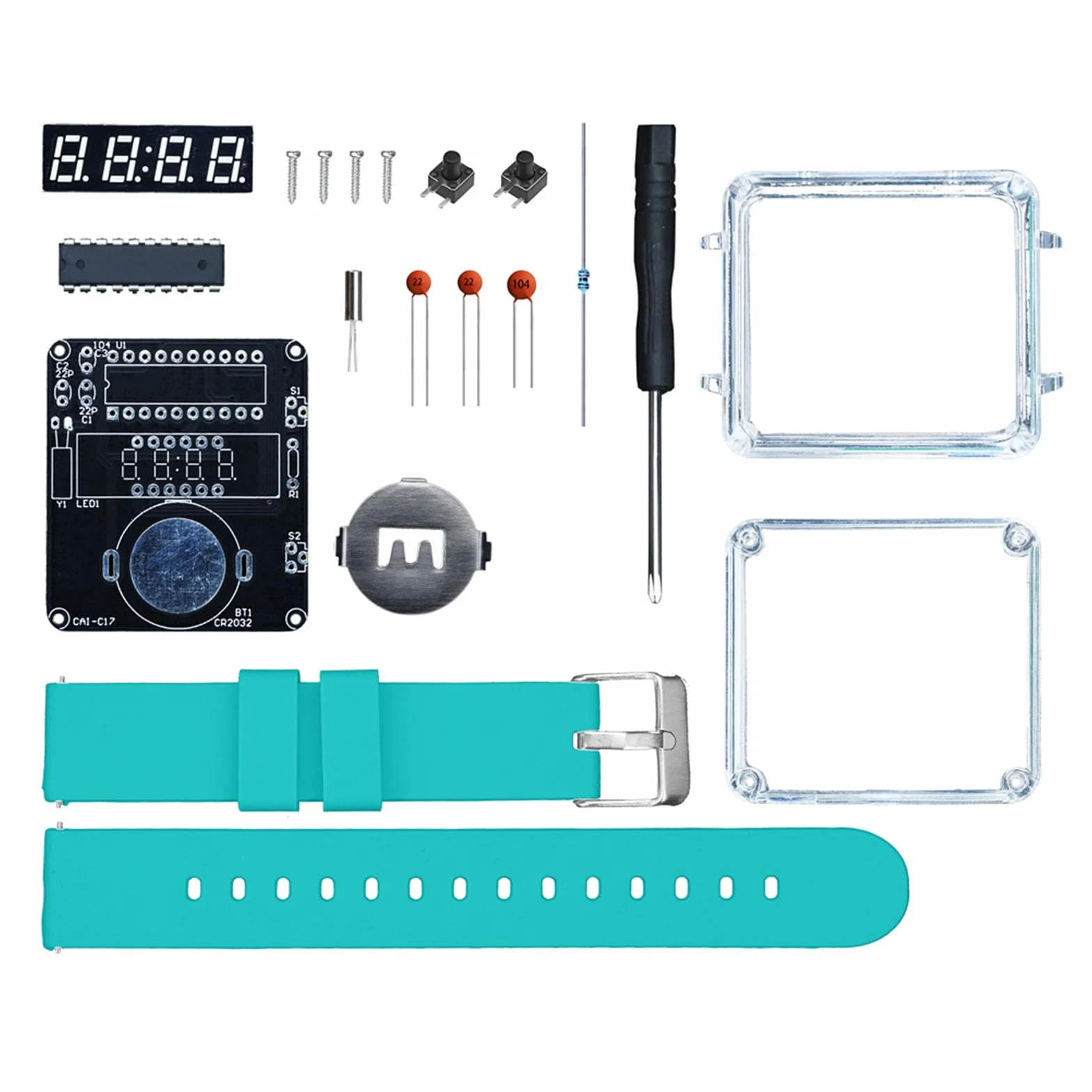 Kit Clock A LED Non Kits ESILE A GUIDAGGIO della Schema VISUALIZZAZIONE E COMPONENTI Silicone RIUSIBILI