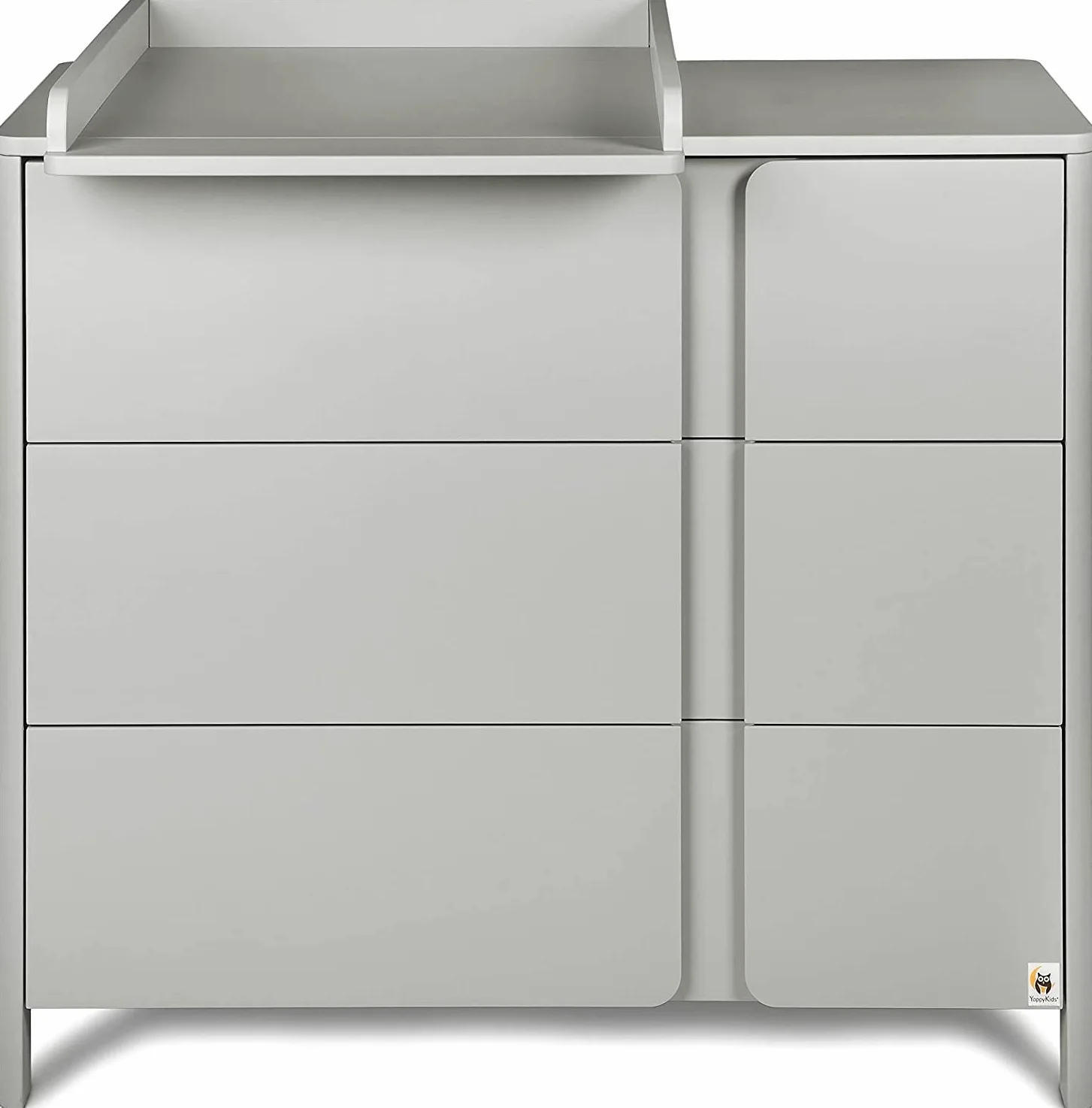 YappyClassic - Cassettiera con fasciatoio, colore: grigio chiaro