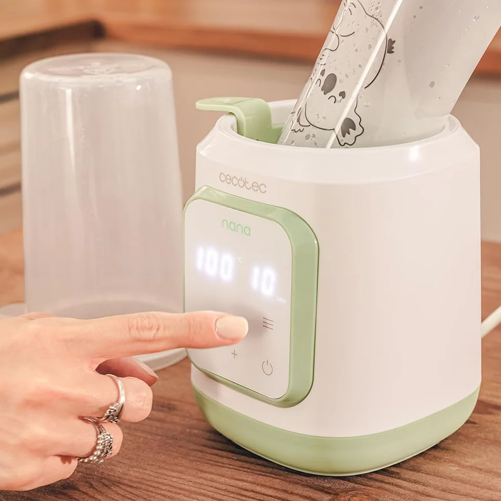 Cecotec Scaldabiberon - Sterilizzatore Biberon Nana BabyCare Single BottleWarmer, 4 modalità, Cestello per il Biberon, Senza BPA, Sicuro per Conservare Acqua, Latte e Alimenti