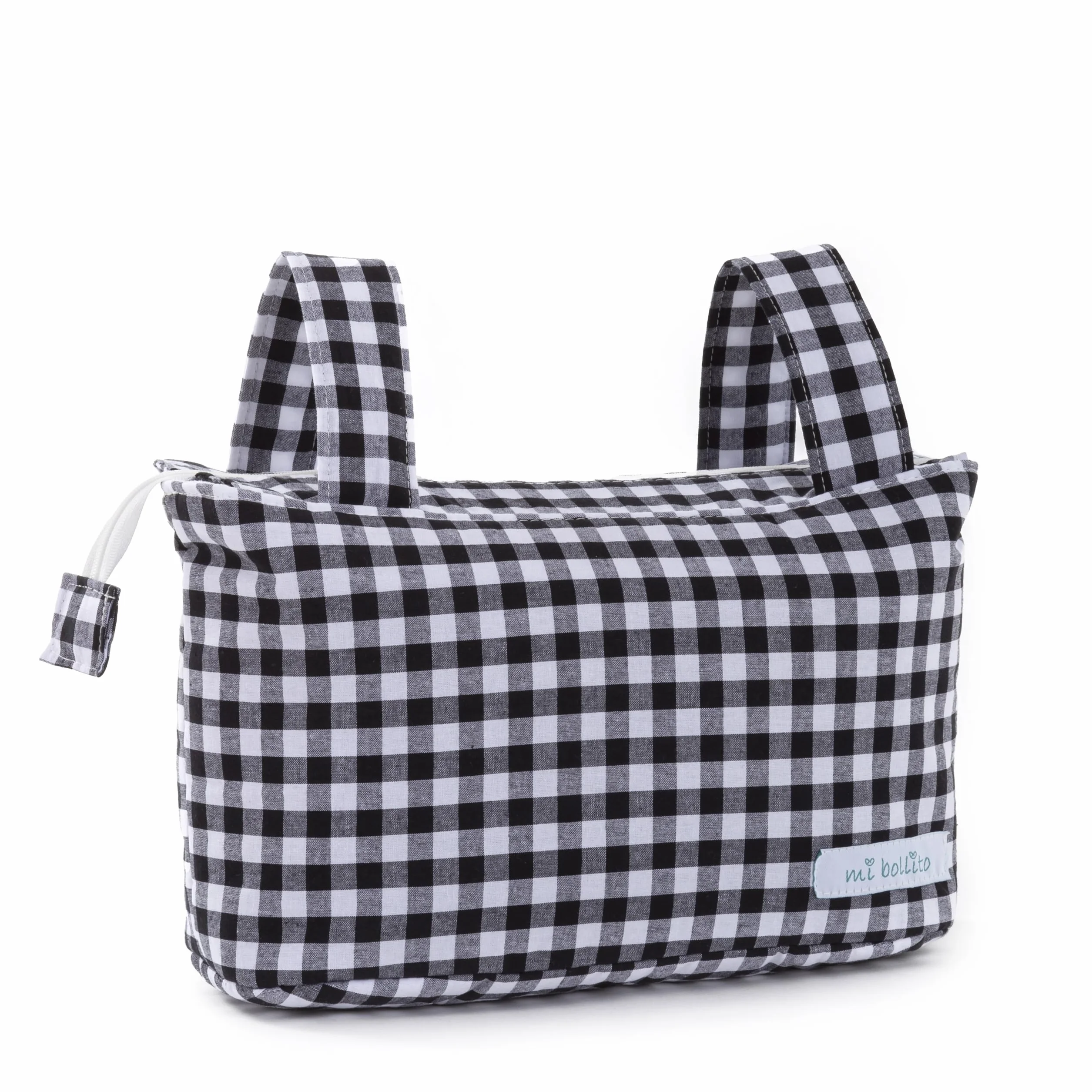 Borsa Organizer per Passeggino con Tasche per Mamma, Borsa per Passeggino, Multifunzionale con Grande Capacità di Stoccaggio (Nero), Nero/Bianco