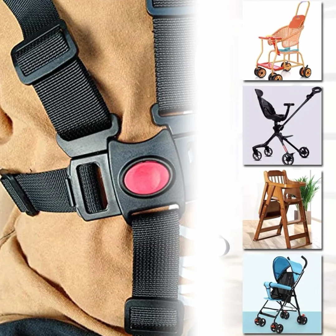 Cinture Universali per Seggiolone Pappa, Cinghie per Seggiolone a 5 Punti, Regolabile Cintura di Sicurezza per Bambini per Seggiolino Cinghie Passeggini