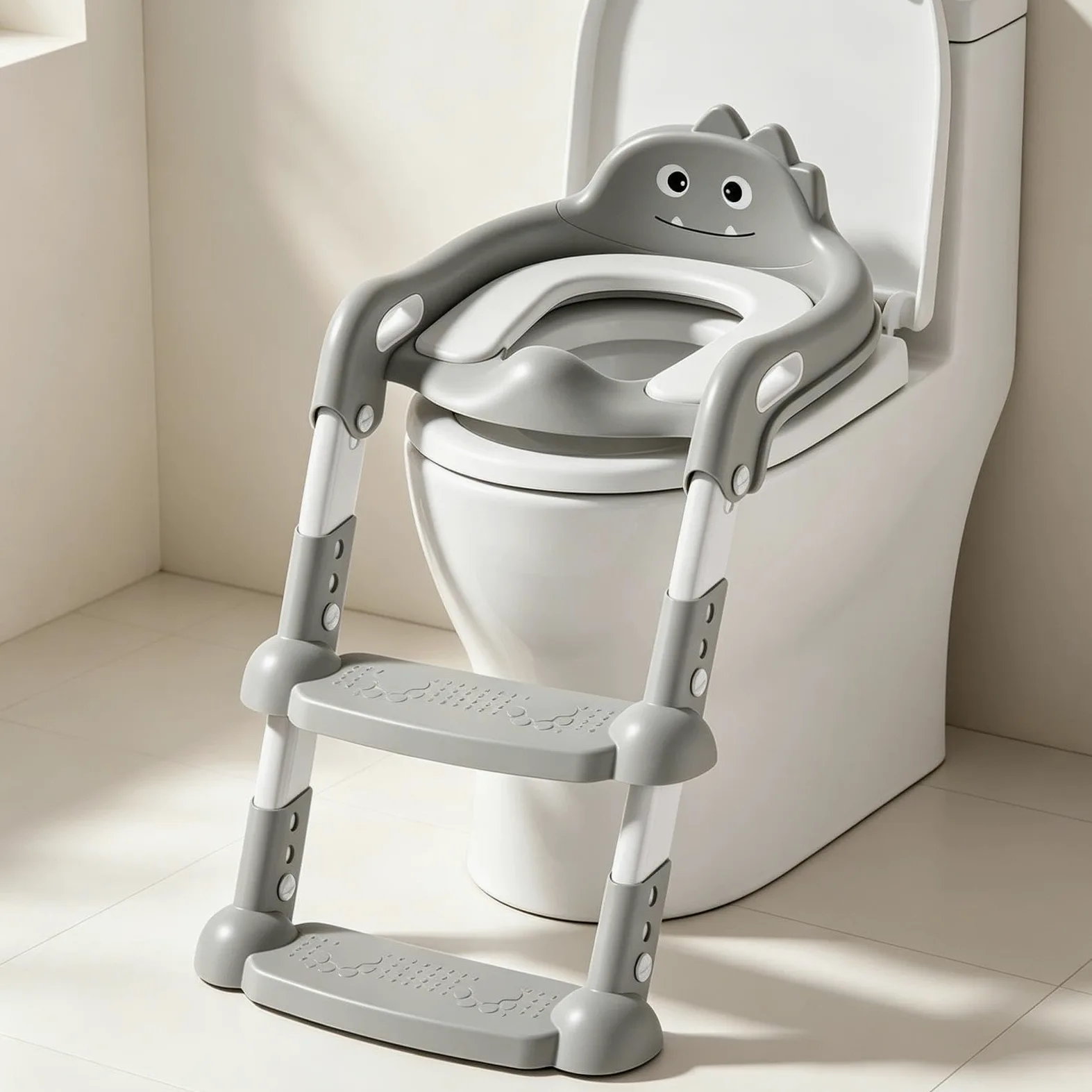 Seggiolino Per Addestramento Al Vasino Sedia con il gradino regolabile in | Scaletta WC Con Sedile Vasino Per Ambiente Domestico Bagno Bagni Pubblici Scuola Materna
