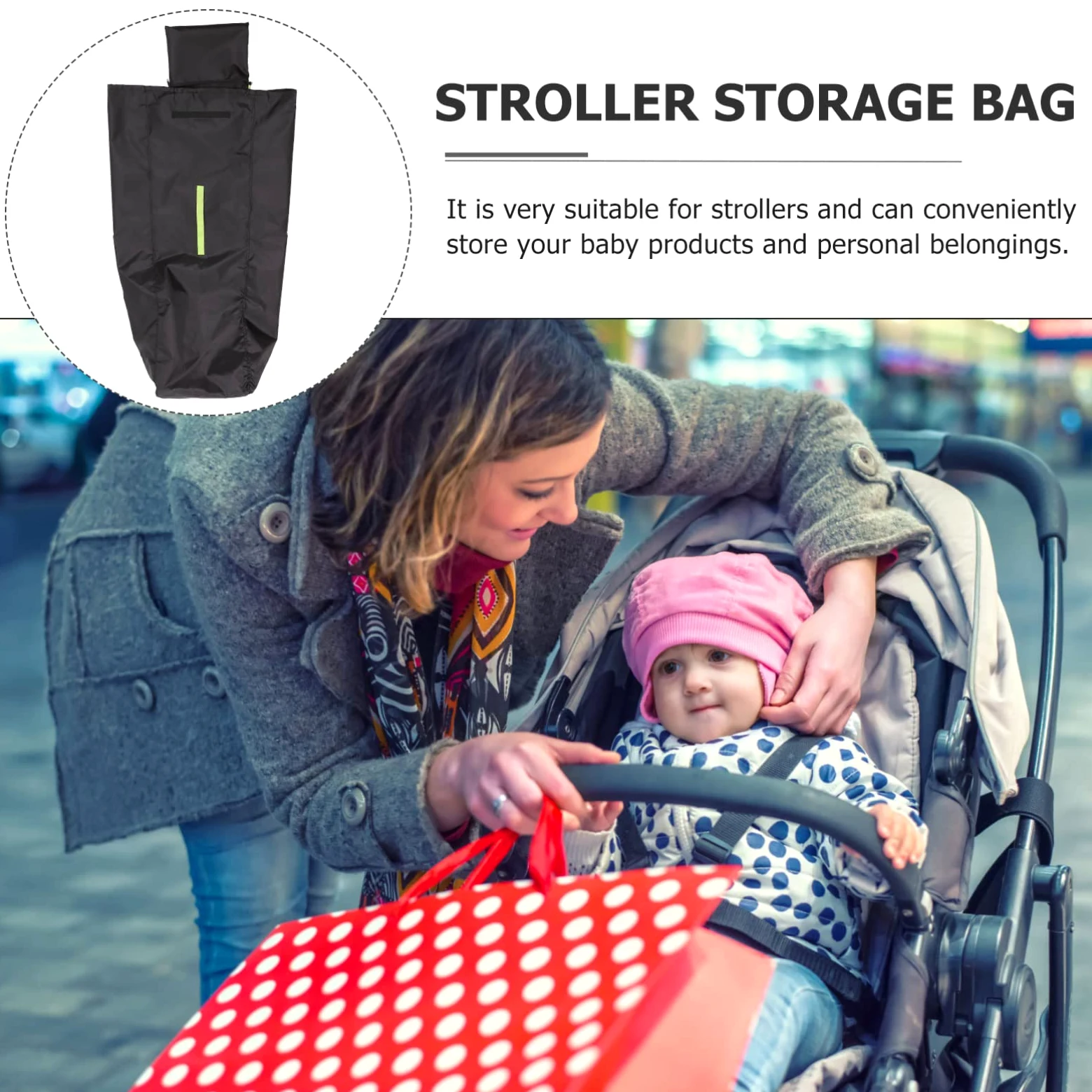 Borsa da Viaggio per Passeggino Ombrello, Sacco Portaoggetti per Carrozzina Singola Oxford, e Facile da Pulire, per Gate Check