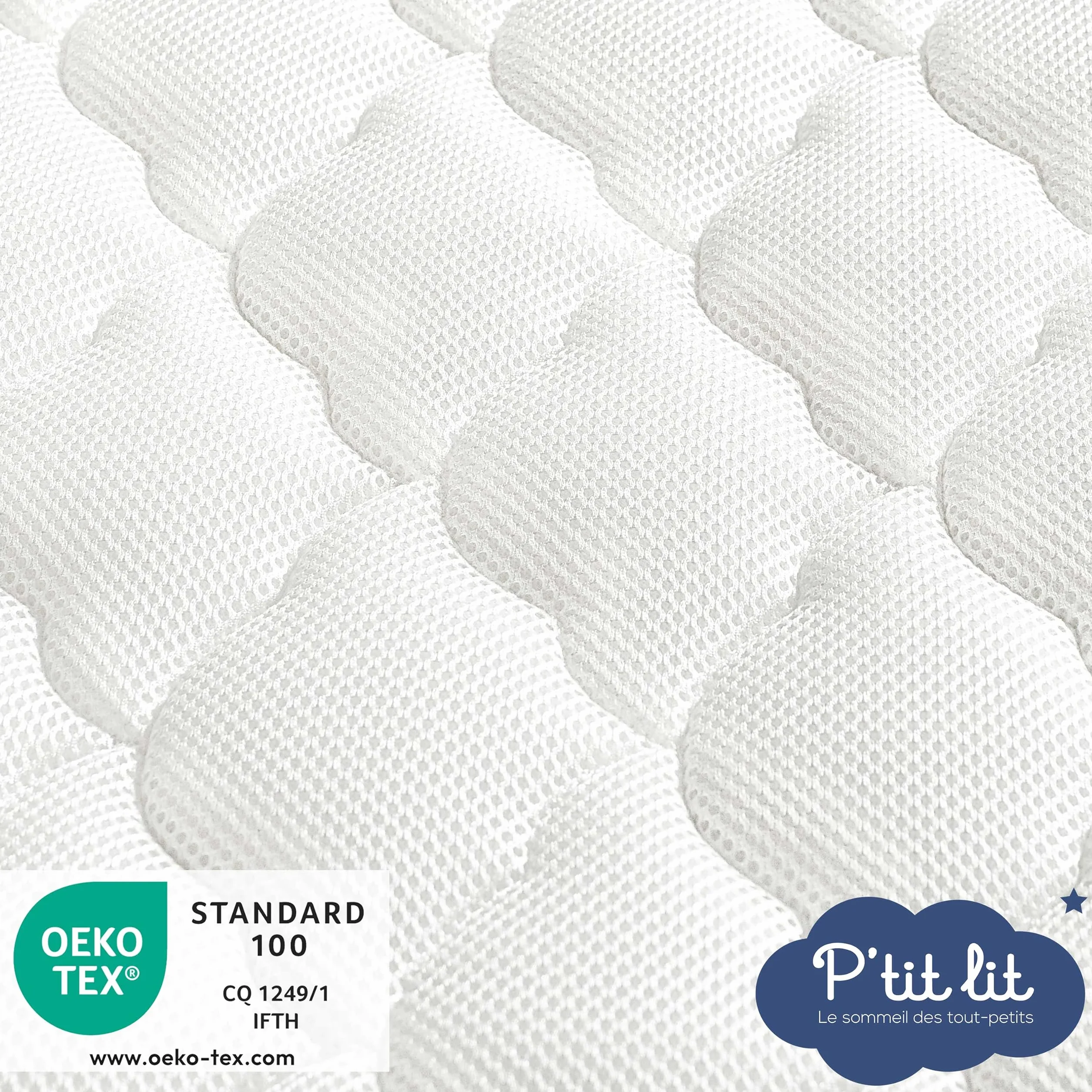 P'tit lit - Materasso Lettino Bambino Perfetto | 70x140 cm | 2 lati : Ultra traspirante l'estate/caldo e avvolgente l'inverno | Antiacaro | Sfoderabile | Spessore fino a 10 cm
