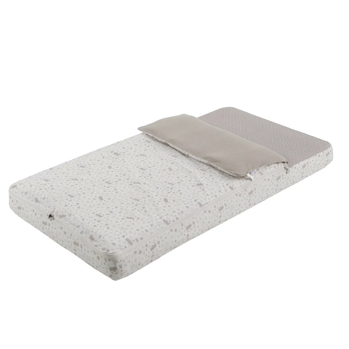 Cambrass Sacco per culla invernale estivo, 60 x 120 cm, sfoderabile, abete beige