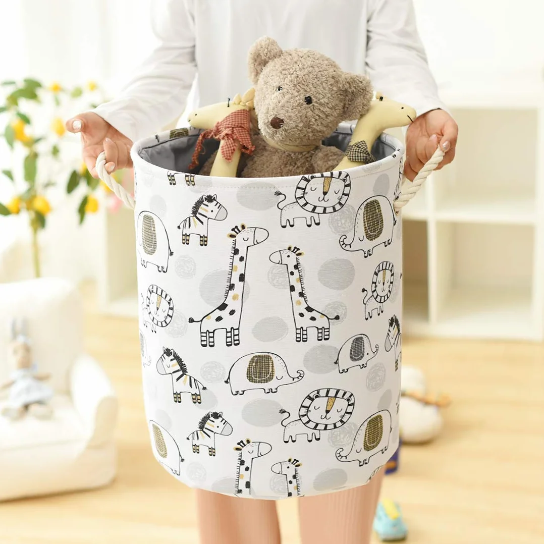 Cesto Porta Giochi Bambini Contenitori, Cesta Biancheria Cesto Portabiancheria Cesta Portabiancheria Portatile Cesta Panni Sporchi, Pieghevole Pop-Up Lavanderia Cesti (Grau)