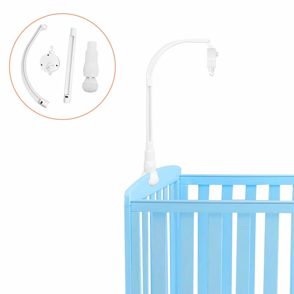 Afunta - Supporto per appendere alla culla una giostrina, con carillon, lungo 58 cm, regolabile, per decorazione giocattolo fai da te, set di dadi a vite