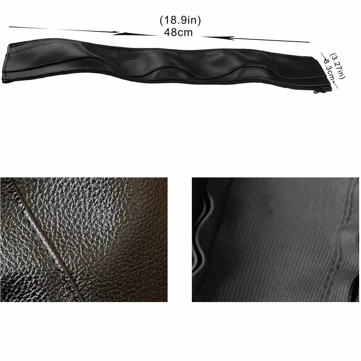 Copertura per maniglia in pelle ecologica in poliuretano, compatibile con passeggino Cybex Melio Carbon, custodia paraurti per passeggino, accessorio per passeggino (per paraurti, nero)