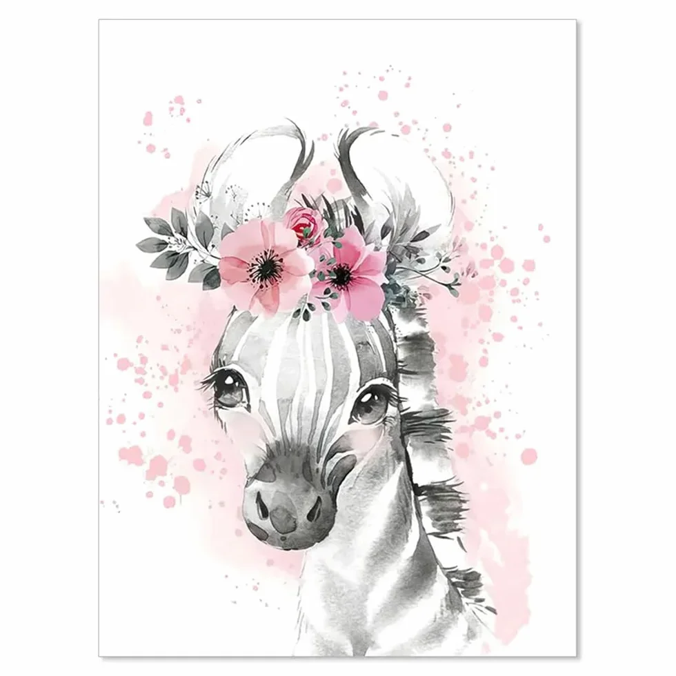 3 Quadri Personalizzati Nome Nascita Stampe Animali Cameretta Bimbo Rosa 30x 40 cm Quadro Cameretta Bambina Decorativi da Parete Bambini Poster Camera Ragazza Ragazzo Regalo Tela senza Cornice