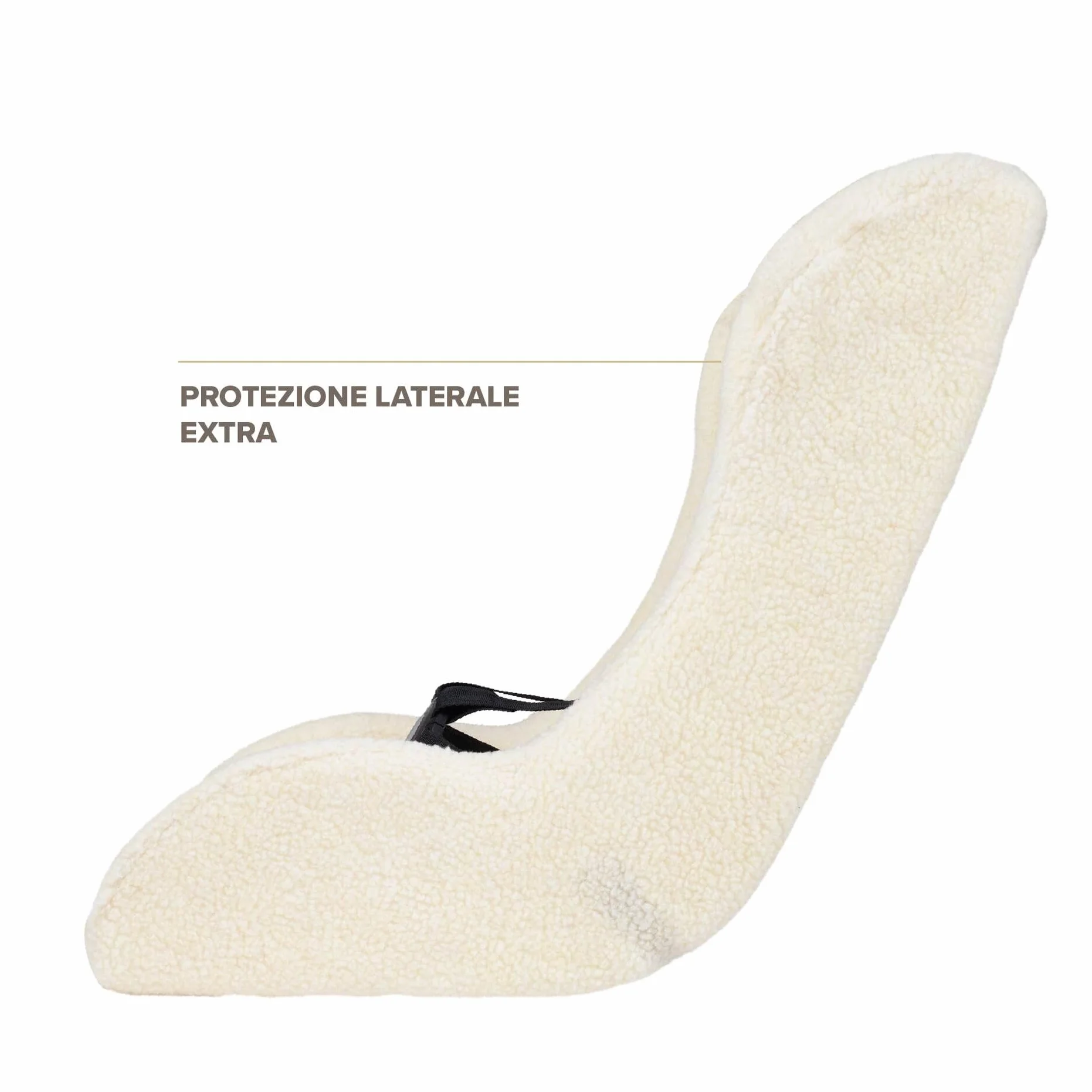 POLISPORT 8015000021 – Mini Pelican Fleece Riduttore Seduta Bebè con Cintura a 5 Punti per Rimorchio, Passeggino e Bici Cargo – Caldo, Sicuro e Compatibile per Bambini da 7 a 18 Mesi, Bianco