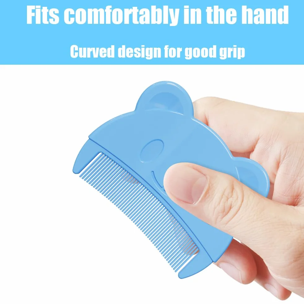 Set di 2 Pettini per Neonati in Blu - Pettini e Spazzole in Silicone per il Massaggio del Cuoio Capelluto - Ideali per i Piccoli Bambini