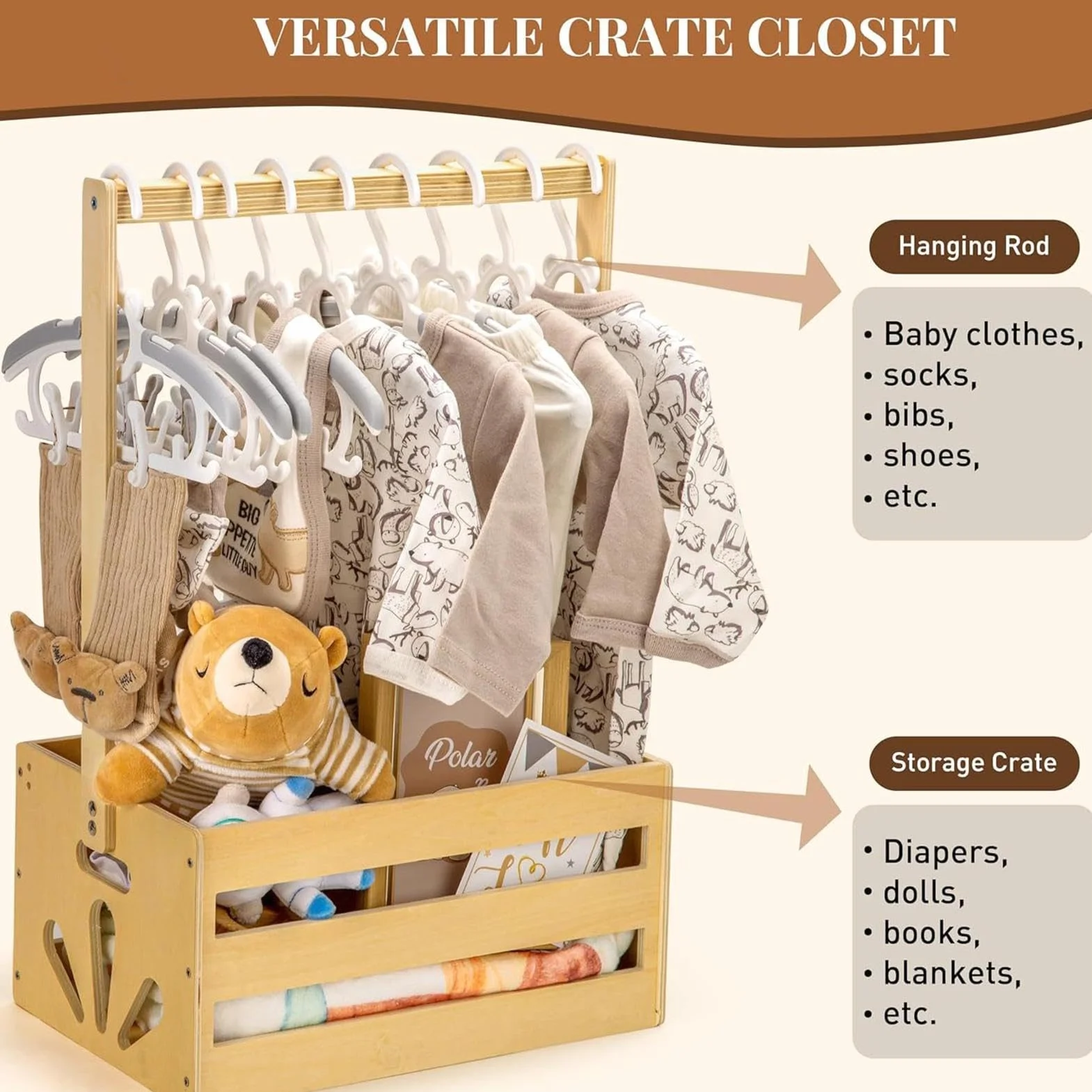 Armadio per baby shower per baby shower, cesto regalo per baby shower | Pratico cestino per la doccia per bambini. Armadio per casse per la doccia per bambini - Cassetta portaoggetti versatile