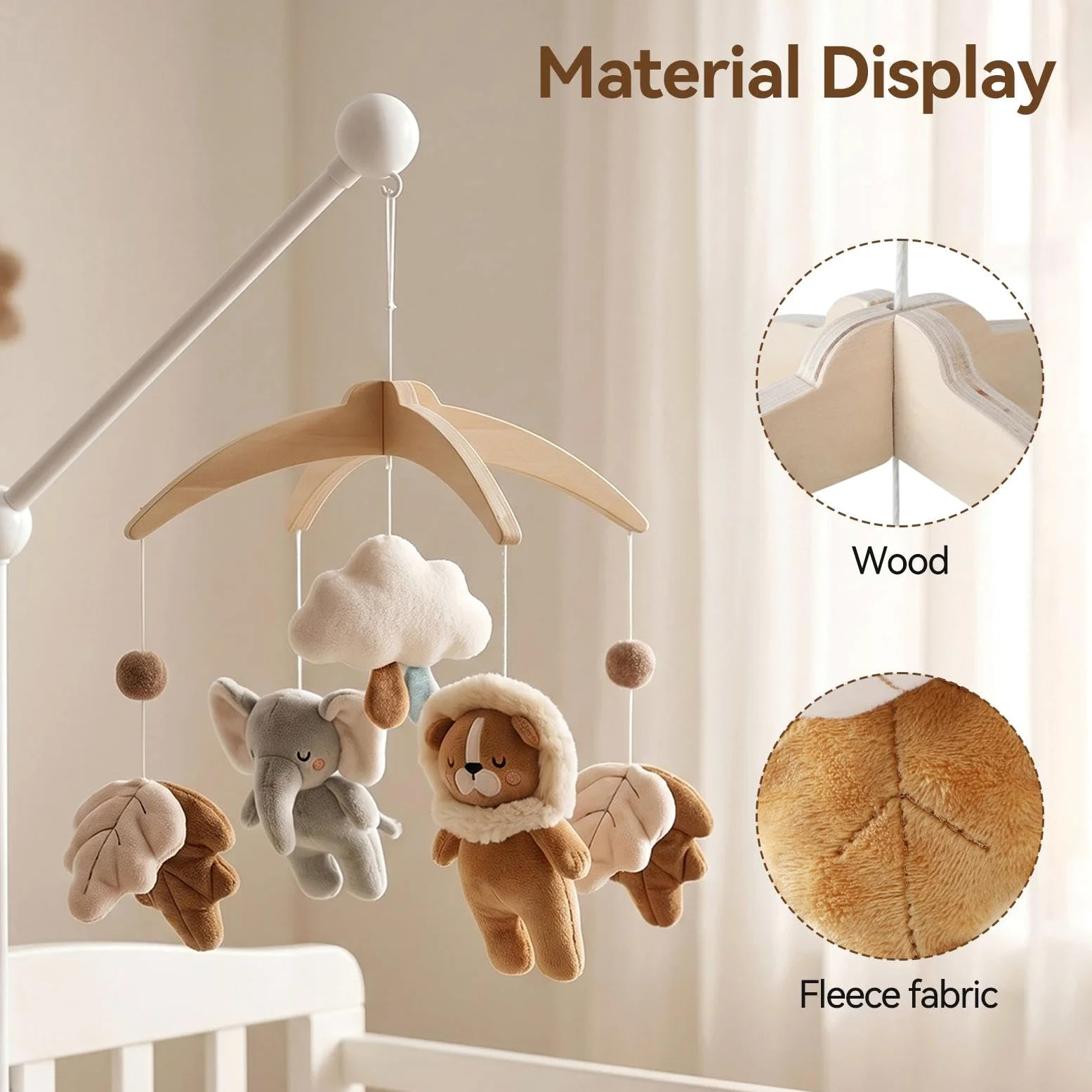 Giocattolo lenitivo per bambini a forma di animale | Simpatico giocattolo mobile per la cameretta dei bambini, per la casa, la camera da letto, il soggiorno, la stanza dei giochi