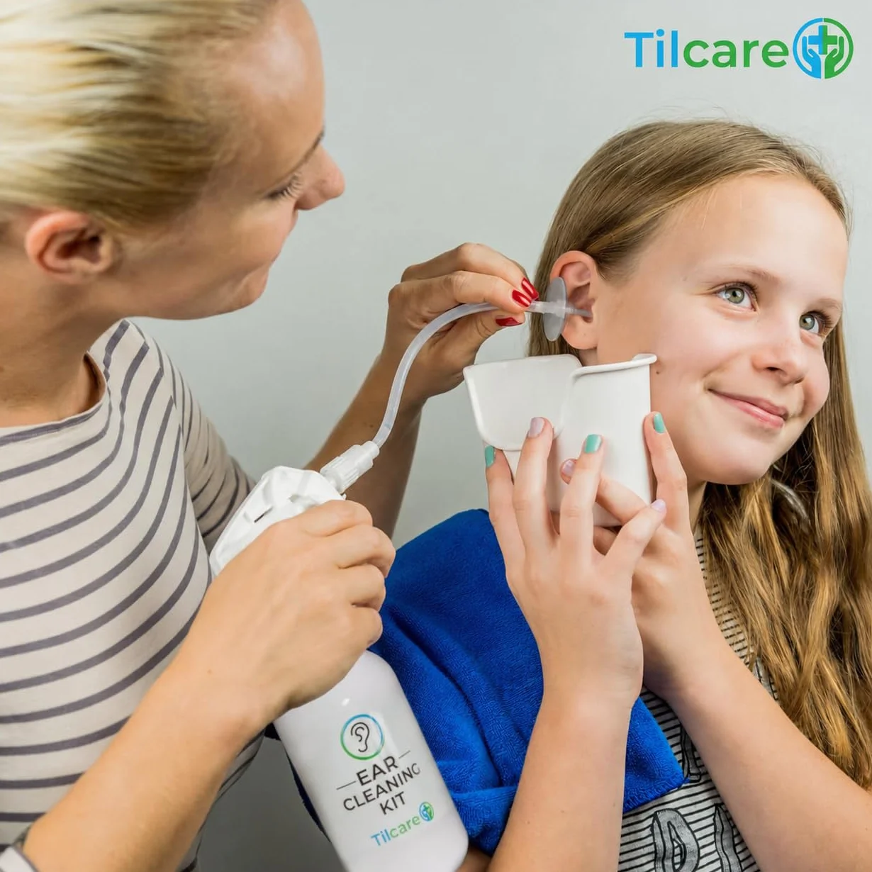 Kit Per Rimozione Cerume Di Tilcare - Sistema Di Irrigazione Per Orecchie Per Adults E Bambini - Kit Pulizia Orecchie - Include Bacinella, Siringa, Kit Di Curette, Asciugamano e 30 Punte monouso
