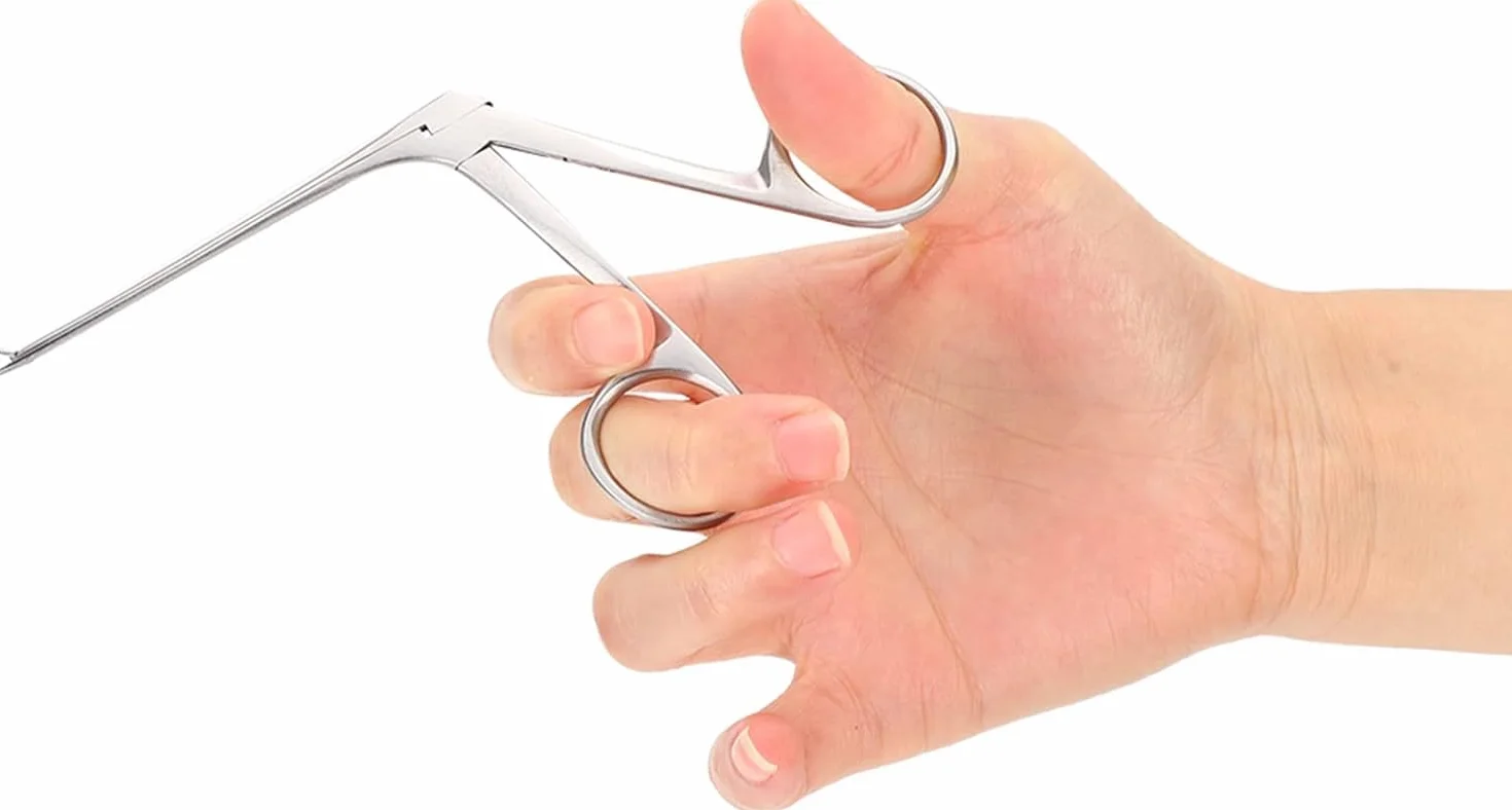 Pinze per Orecchie in Acciaio Inox Da 3", Pinze per Orecchie Medie, Pinze per Orecchie a Coccodrillo per La Pulizia Professionale Delle Orecchie | Pinzette per raccogliere e pulire le orecchie, pinzette per orecchie