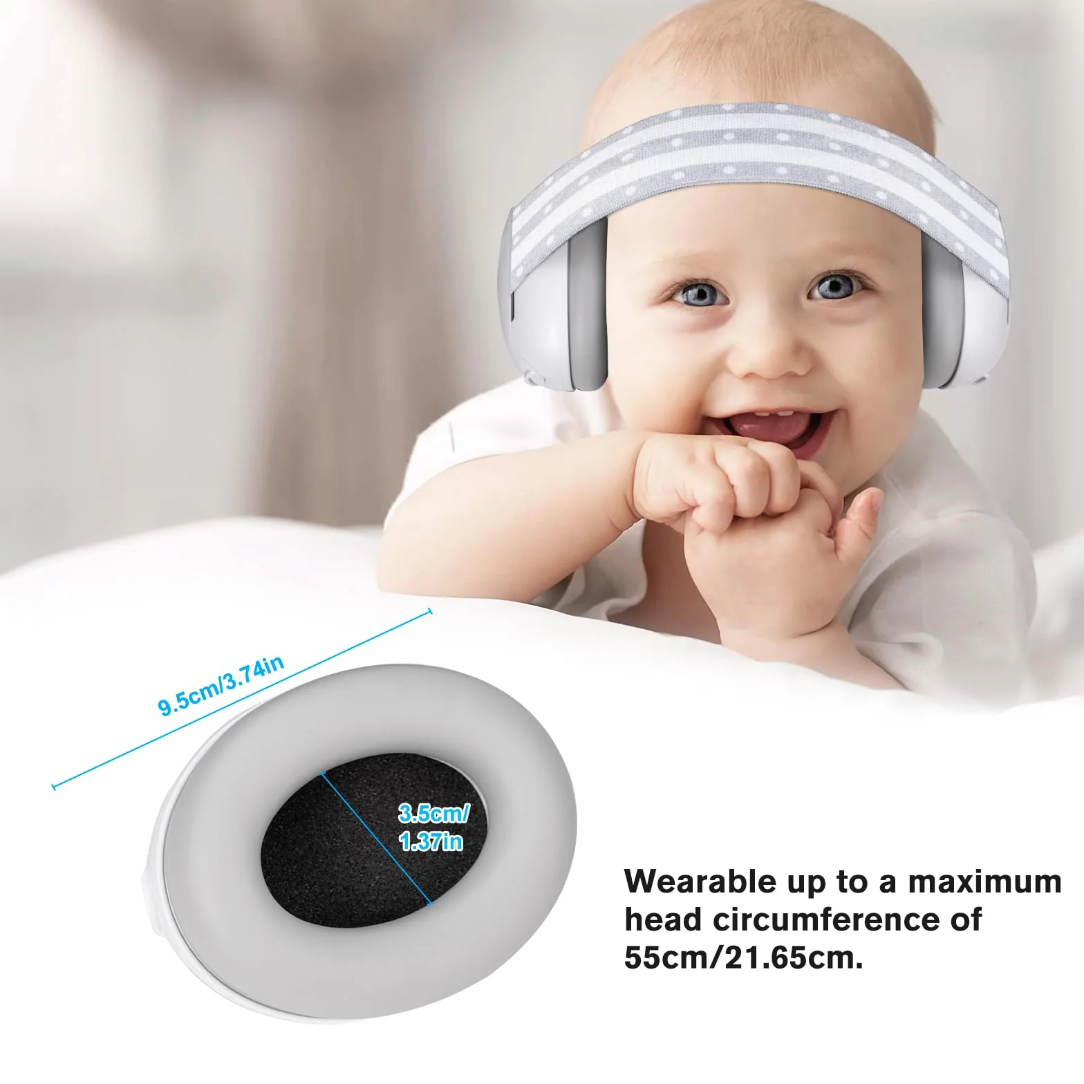 Carehabi Cuffie Rumore Bambini, Cuffie Bambini Antirumore Per Prevenire La Perdita Dell'udito, I Paraorecchie Sono Leggeri E Morbidi, Ideali Per L'uso Quotidiano E In Viaggio.
