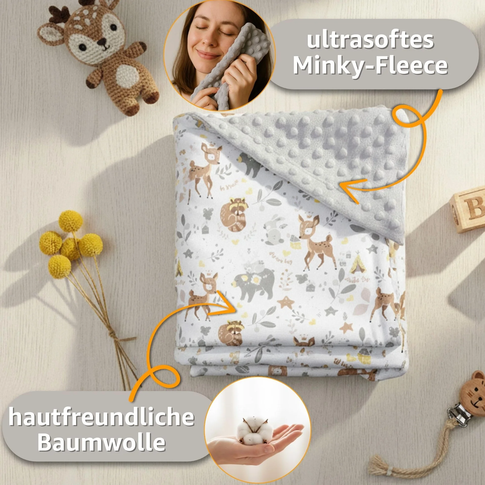 Sacco ovetto coperta invernale 90x90 cm - universale lavabile copertina per passeggino bebe per seggiolino auto bambino o swaddle neonato 0-6 mesi Oeko-Tex Beige con Stelle Bianche