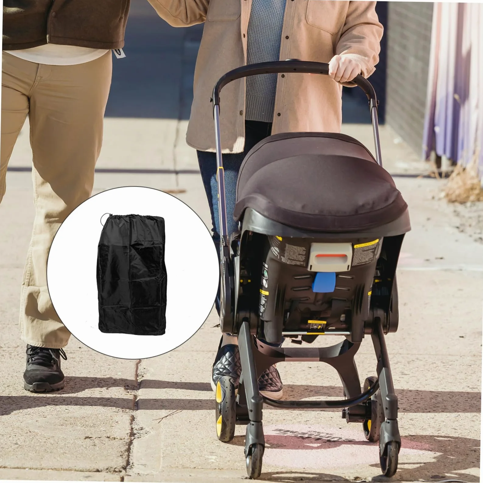 Borsa da Viaggio per Passeggino Chiusura Coulisse Bloccabile e Doppia Spallacciatura, Copertura Compatibile per Gate Aeroporto, Bagaglio da Stiva, Facile Trasporto per Viaggi