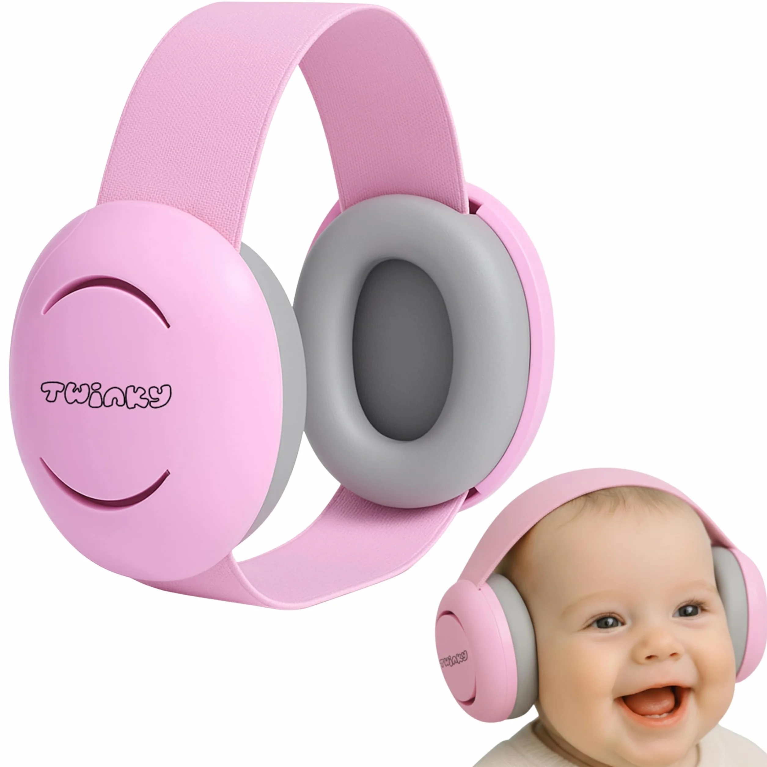 Twinky Cuffie Antirumore per Neonati e Bambini 0–36 Mesi – Cuffie Protettive Regolabili e Confortevoli – Baby Ear Muffs per Protezione dell’Udito e Sonno Migliore