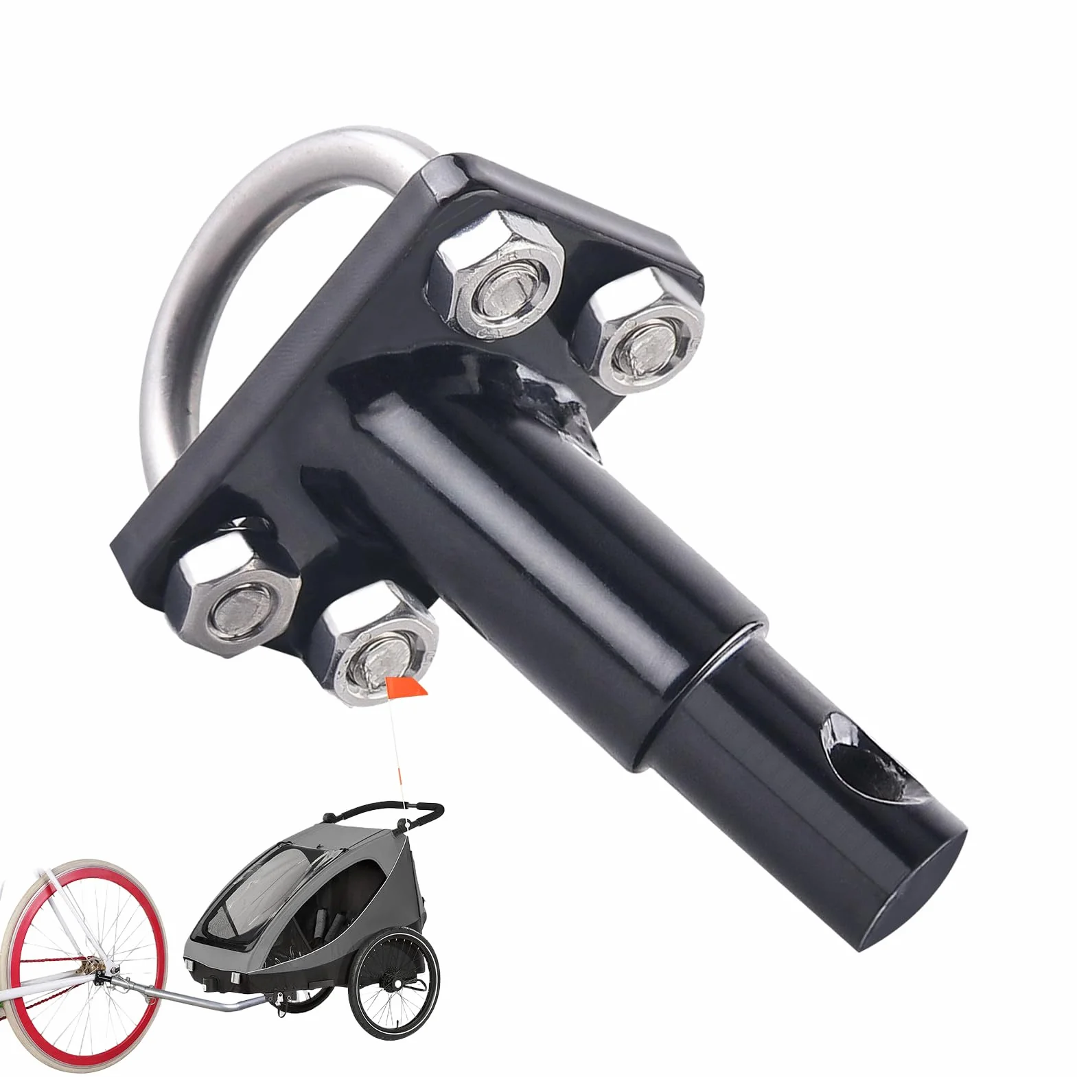 Attacco Per Rimorchio Bici - Adattatore Bici per Rimorchi Bambini | Adattatore per Accessori Ciclismo Carico Pesante, Trasporto Animali Domestici, Bambini, Avventure Outdoor e Rimorchi da