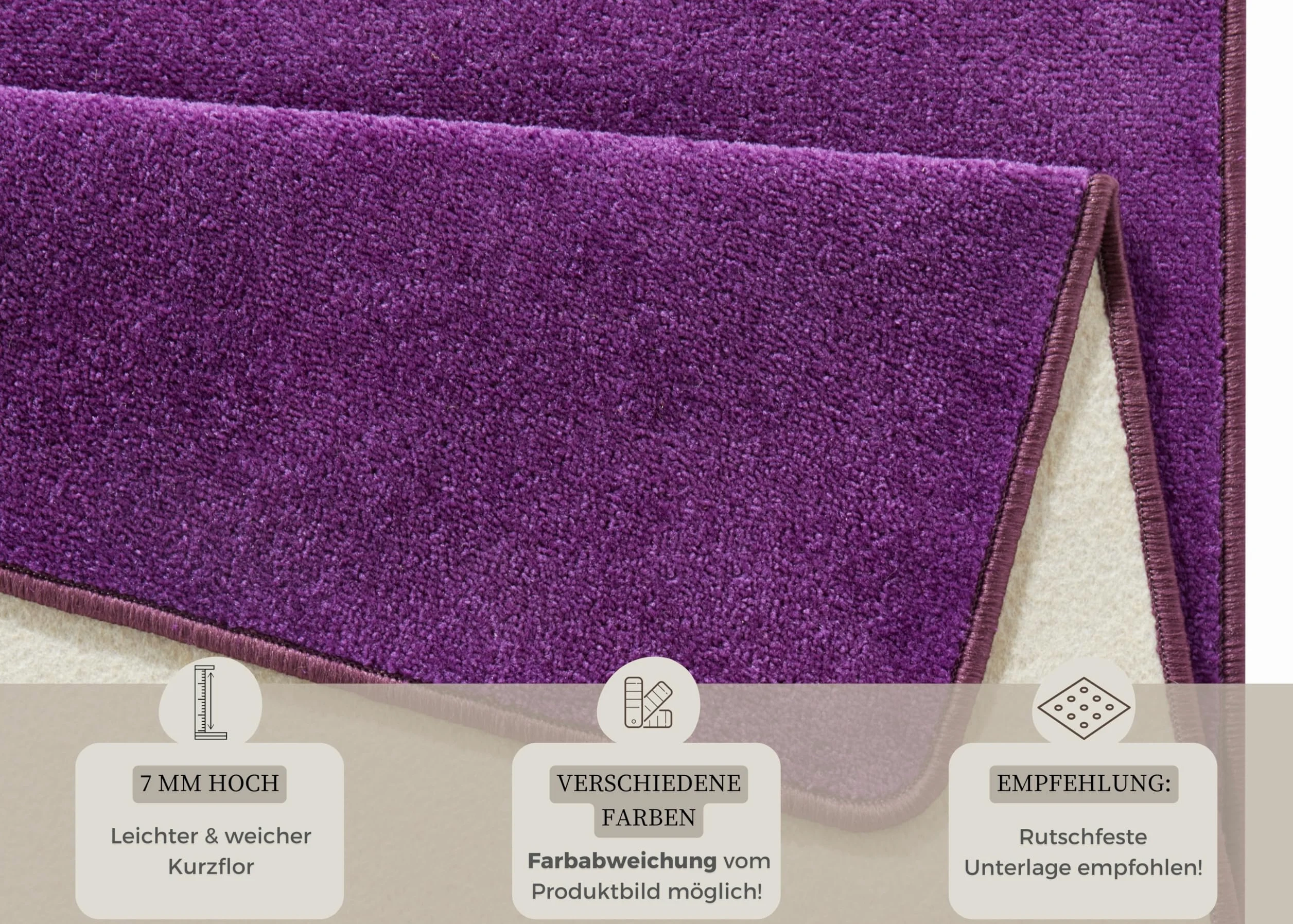 HANSE Home Fancy - Paracolpi per Lettino, 3 pz, in Polipropilene, 67 x 250 x 0,7 cm, Colore: Lilla