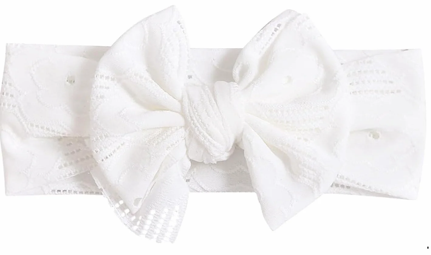 Fascie per Turbante Neonato, Fascia Capelli Bambina, Fasce Bambina Neonata Elastica Nylon Fascia Neonato, Bambina Fascia per Capelli con Fiocco Morbido, Fascia Capelli Neonata Battesimo Bambina