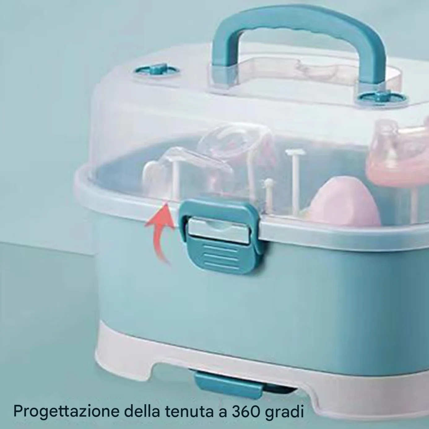 Porta Del Biberon, Scatola Di Stoccaggio Delle Bottiglie Per Bambini Con Coperture Rimovibili, Organizzatori A Prova Polvere, Portatile Bottiglie Alimentazione Alimentare Il Bambino