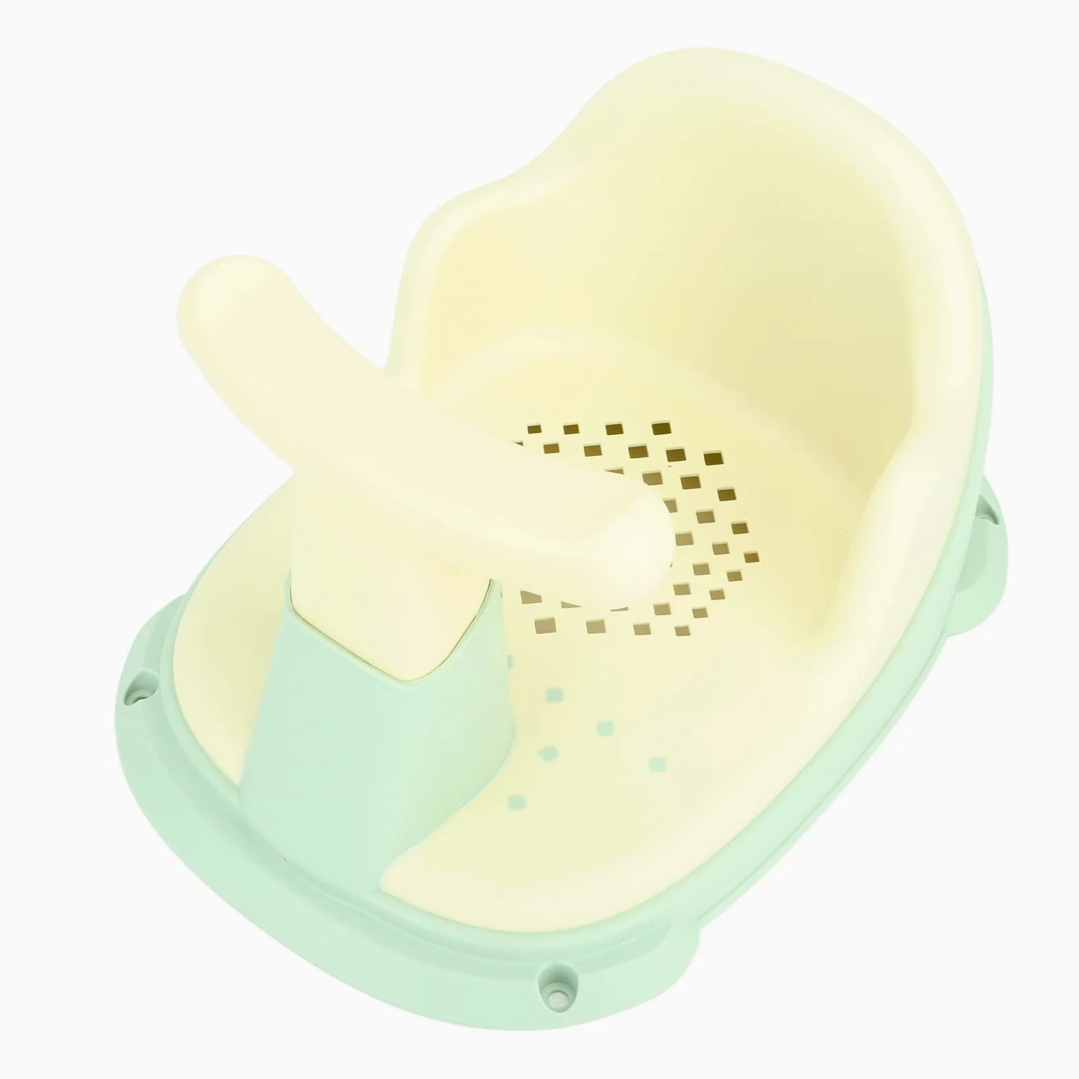 VGEBY Seggiolino da Bagno in Plastica per Neonati, Schienale Regolabile e | Materiale Plastico Antiscivolo, Adatto a Vasche standard. Design Leggero e Pieghevole per Facile riporlo. Compatibile con