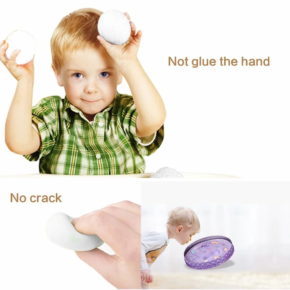 Cornice con Impronte Neonato - Newlemo Impronta Mani e Piedi Neonati - Kit Impronte Neonato per Bambini Regalo Originale e Regalo per il Battesimo (3 Pezzi, Bianco)