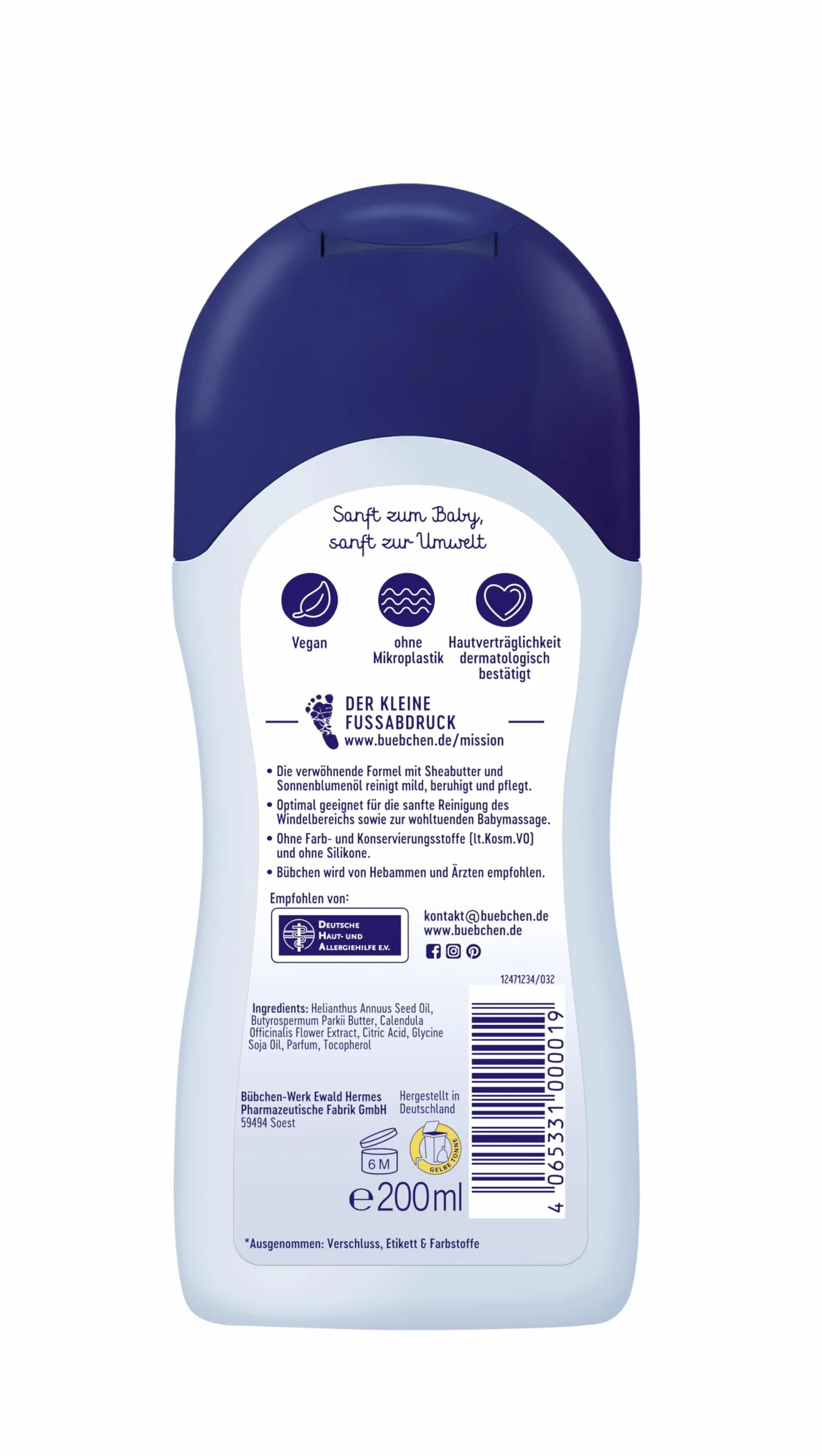 Bübchen Olio per bambini, 1 x 200 ml
