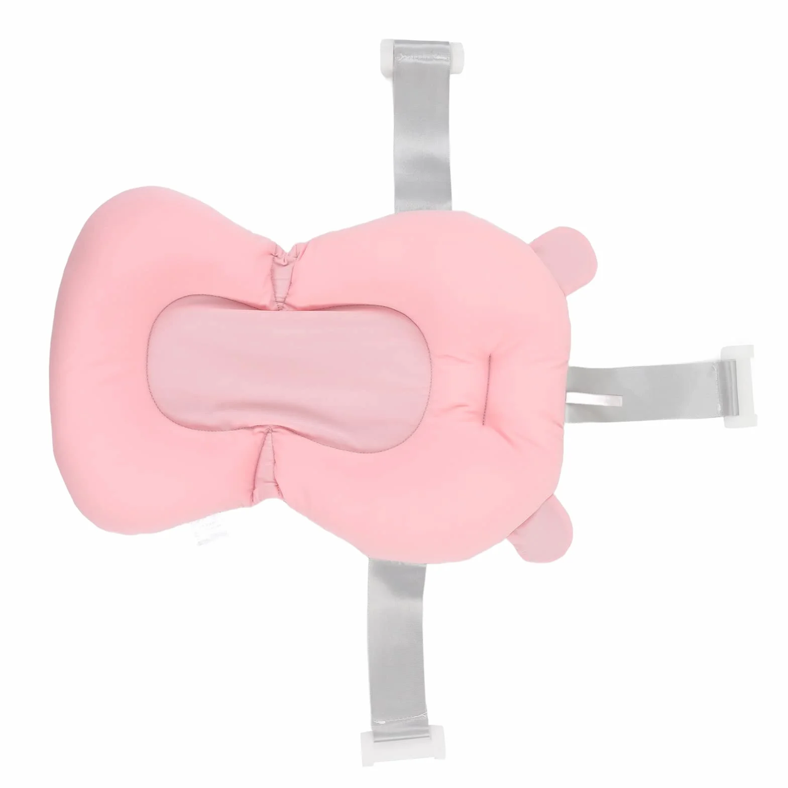 Cuscino da Seggiolino per Bagnetto Galleggiante, Supporto per Vaschetta per Neonato con Cinture di Sicurezza Pieghevoli Regolabili, Cuscino da Sedile per Bagnetto, 3 Cinture di