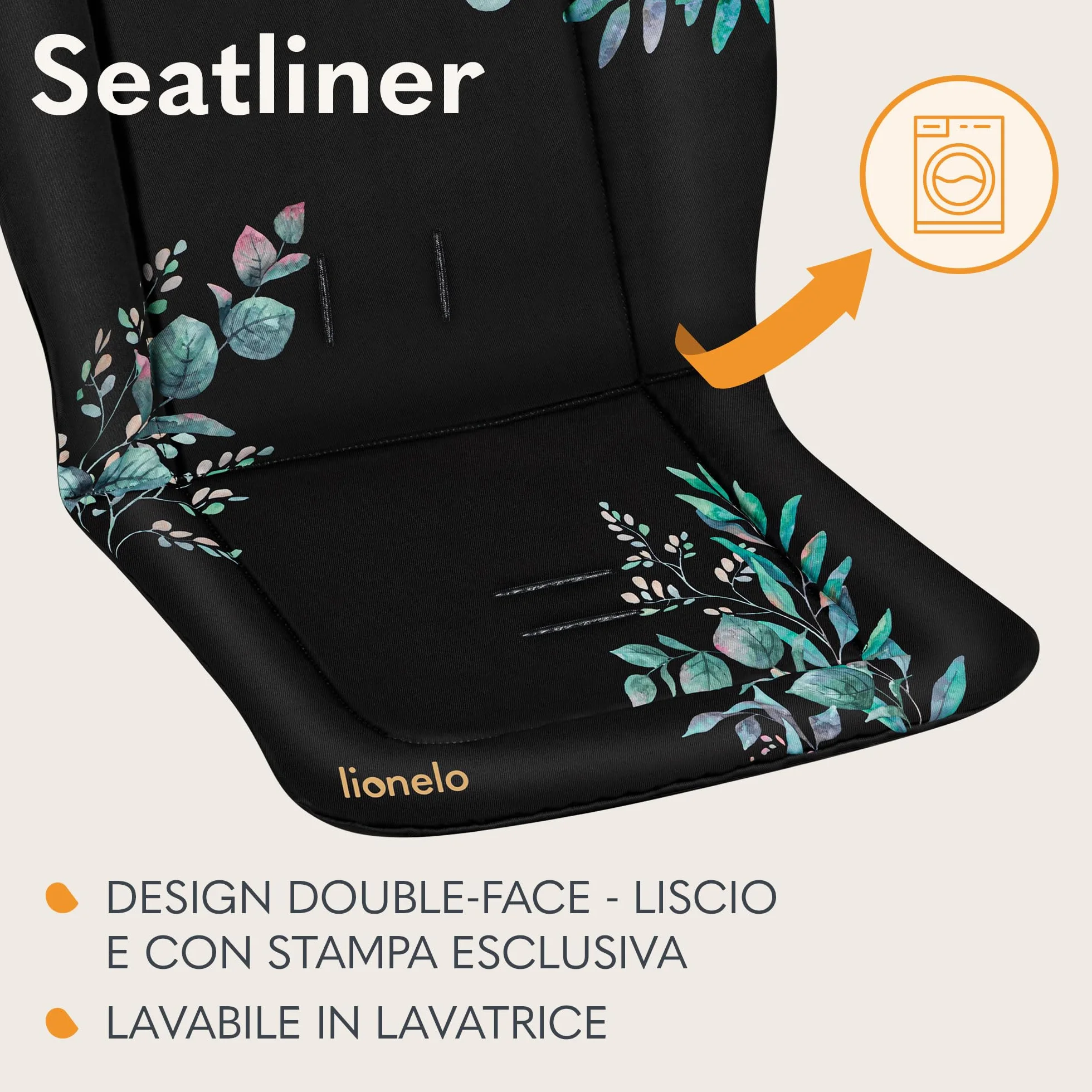 lionelo SEATLINER Materassino universale copriseduta per passeggino, materiale impermeabile double-face, compatibile con la maggior parte dei passeggini, copriseduta morbido per passeggino