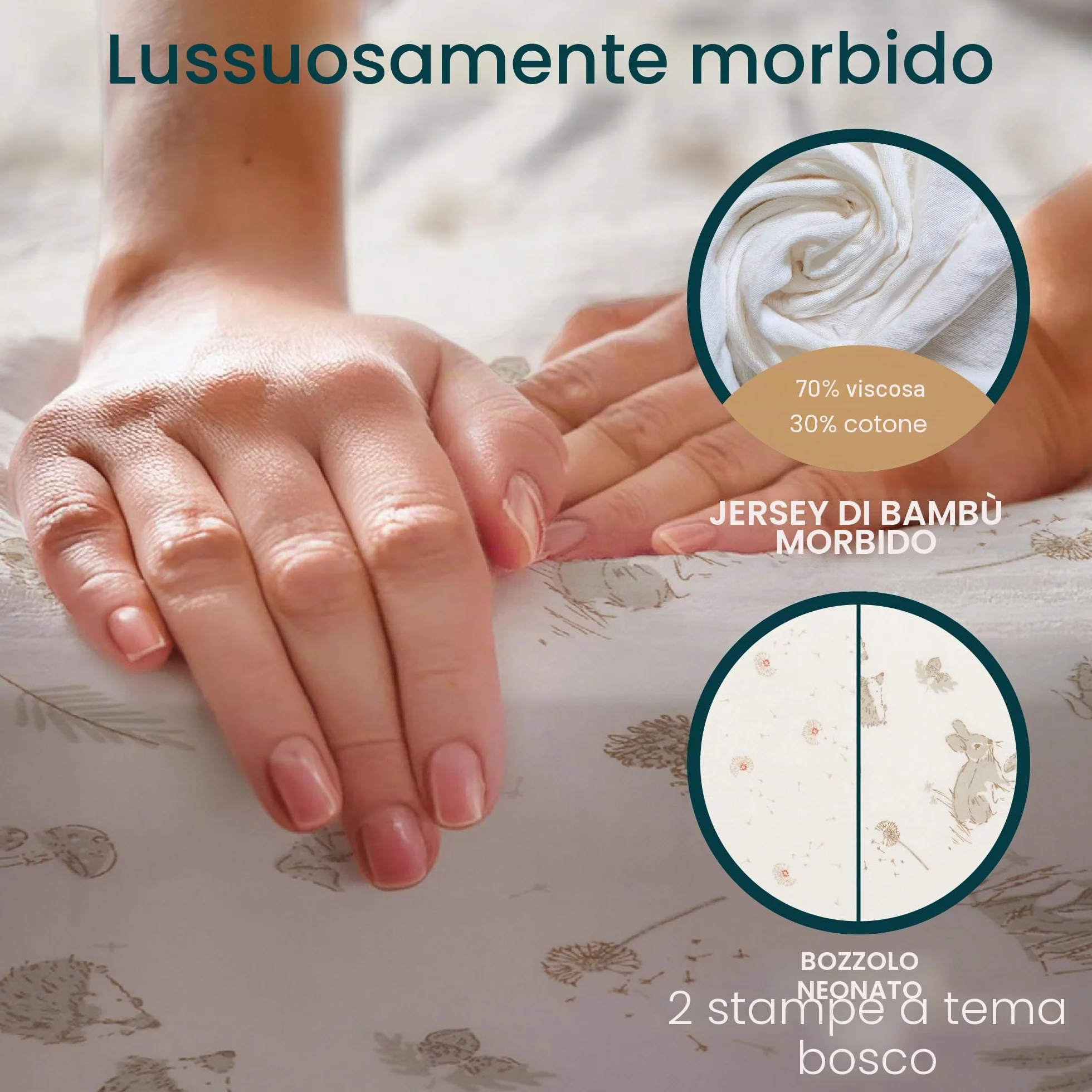 Tutti Bambini Lenzuola Culla Neonato (Confezione da 2) - Jersey di Bambù Morbido e Traspirante - Lenzuola con Elastico a Doppia Resistenza - Adatte a Materassi da 53x80 cm a 60x90 cm (Cocoon)