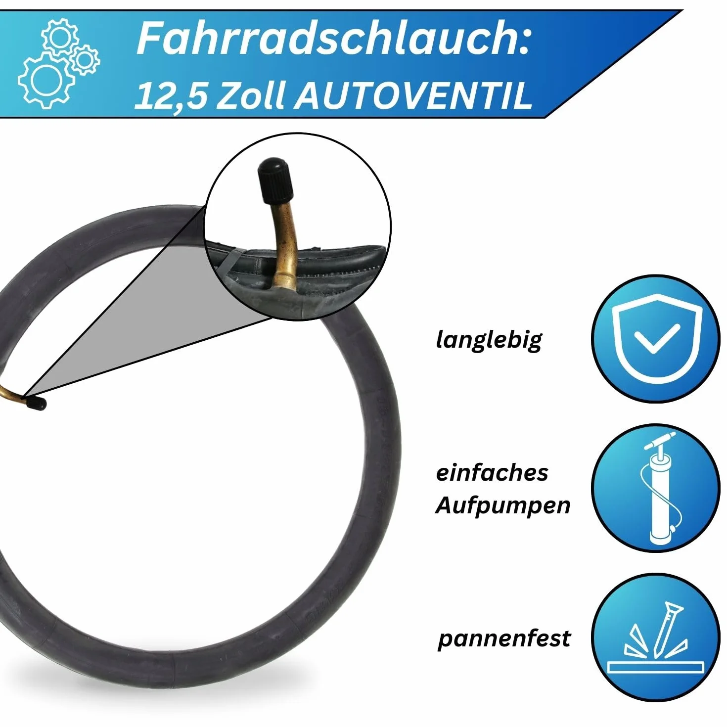Kenda K909A - Set di 2 pneumatici per bicicletta, 12,5 pollici, 12,5 x 1,75 (47 – 203) – 12,5 pollici, per passeggino, scooter, bicicletta per bambini – Kenda K909A