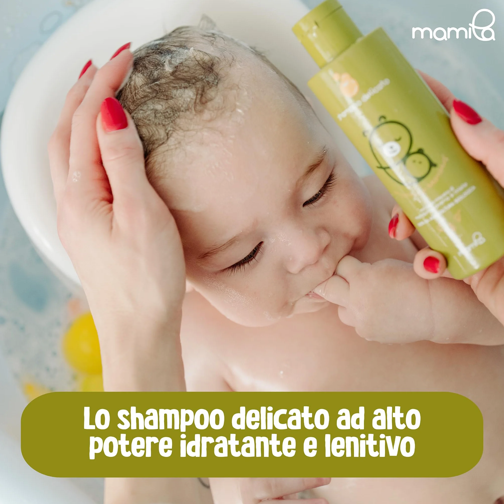 Mamila Set Completo per la Cura del Bambino, 7 Prodotti Essenziali MamiHug, Include Shampoo, Bagnetto, Detergente, Pasta Protettiva, Crema Idratante, Polvere d'Amido, Olio Emolliente